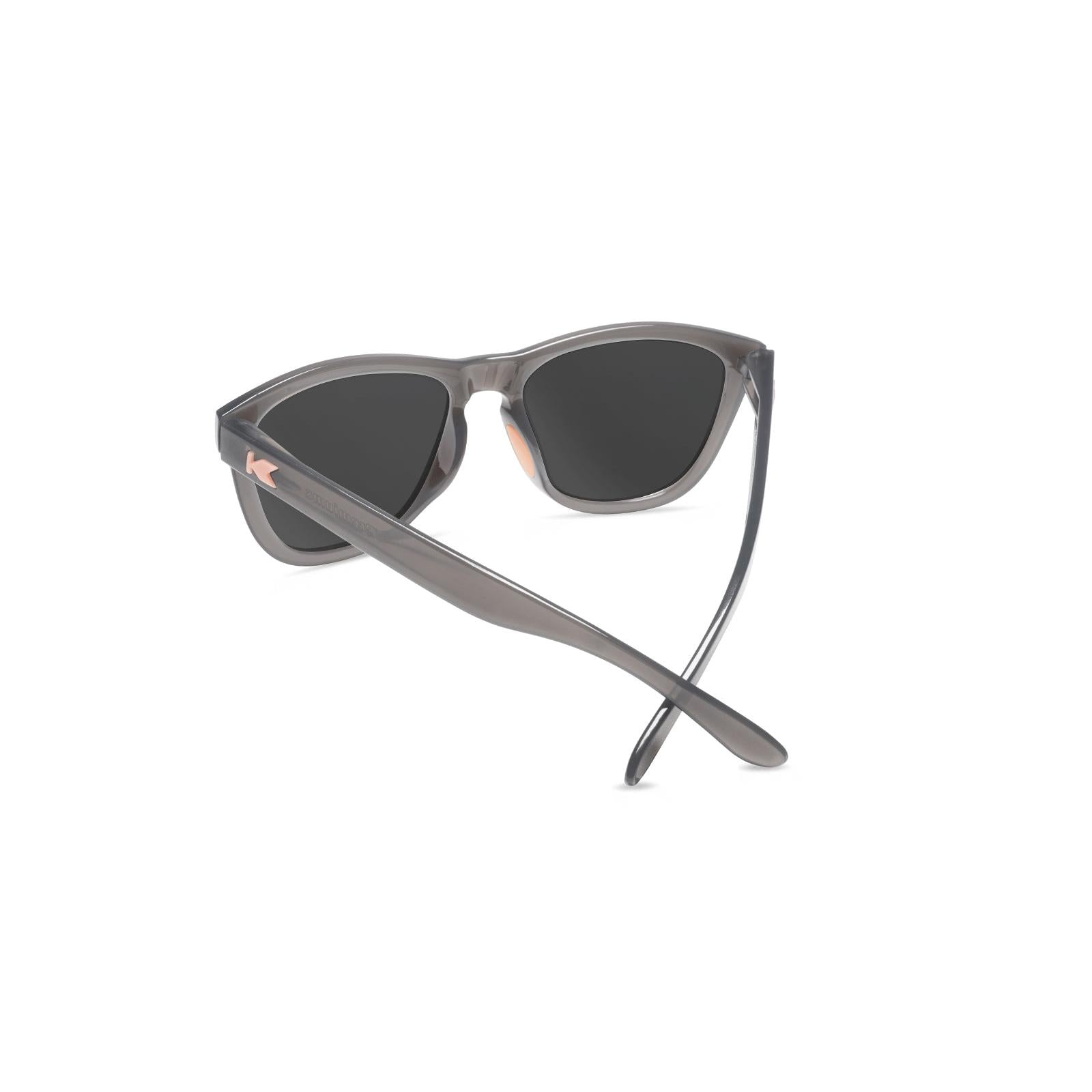 Sport Sunglasses with Jelly Grey Frames and Polarized Peach Lenses, Back