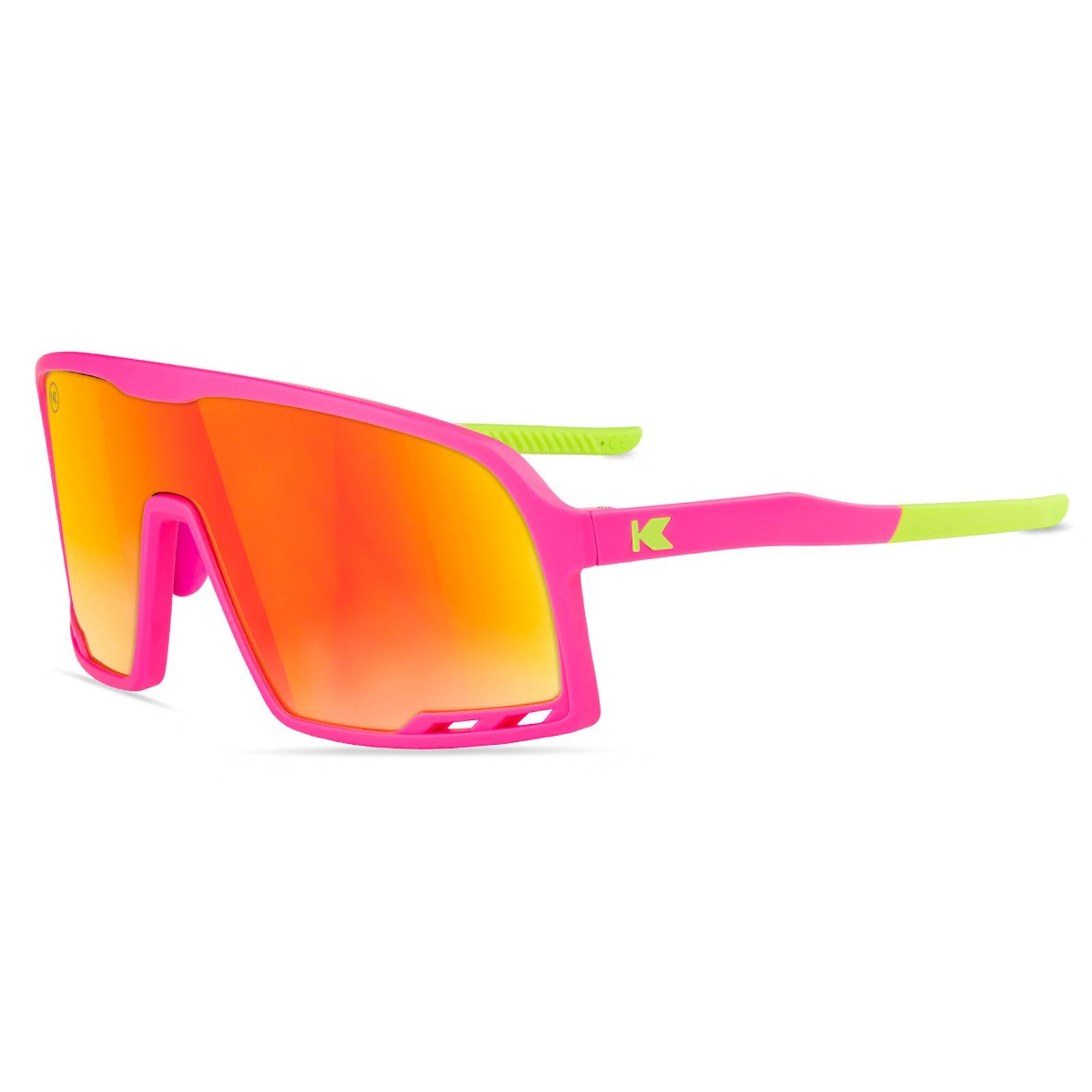 Sunglasses with Hot Pink Frames and Red Sunset Lenses, Flyover