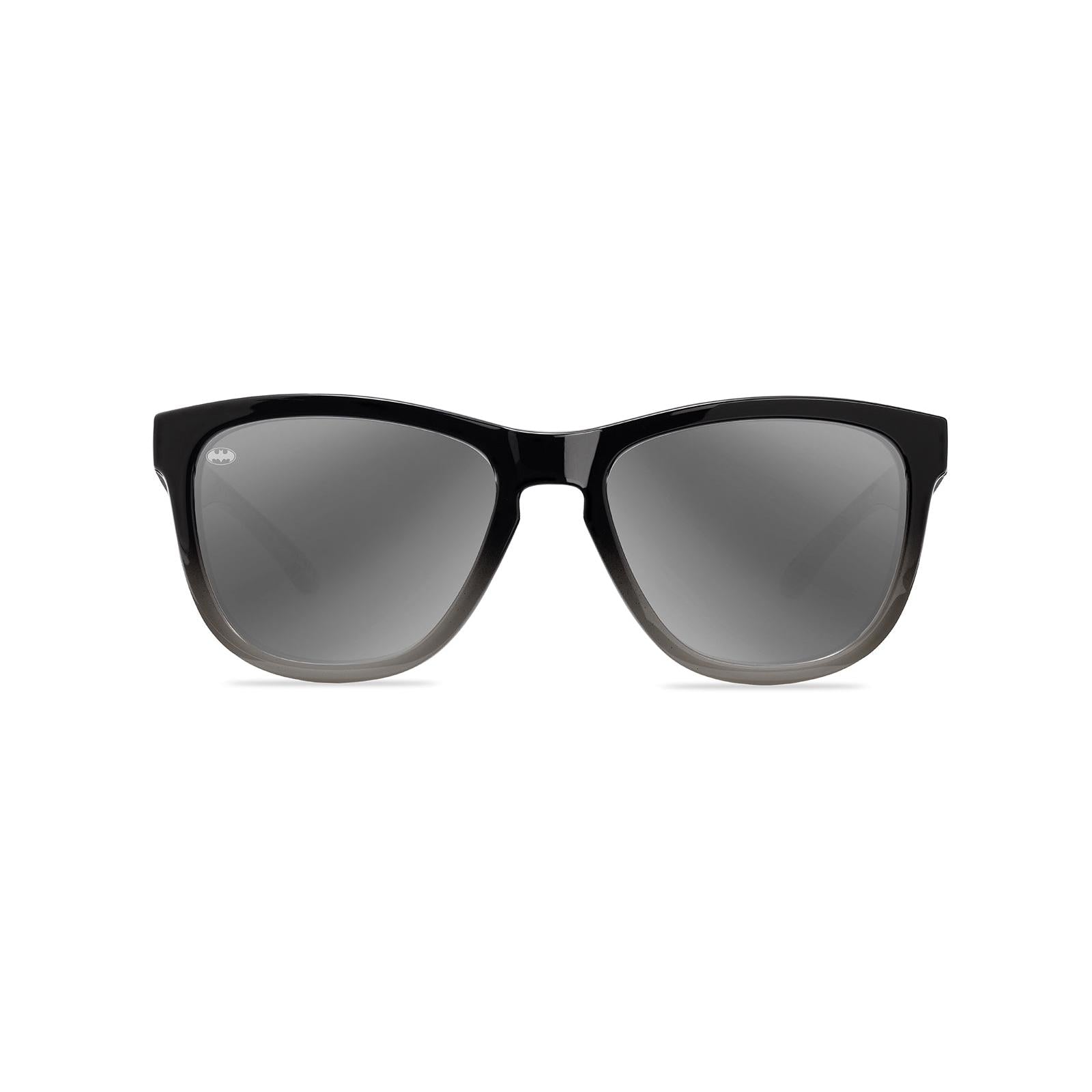 Knockaround Batman Kids Premiums Sunglasses with polarized silver lenses, front