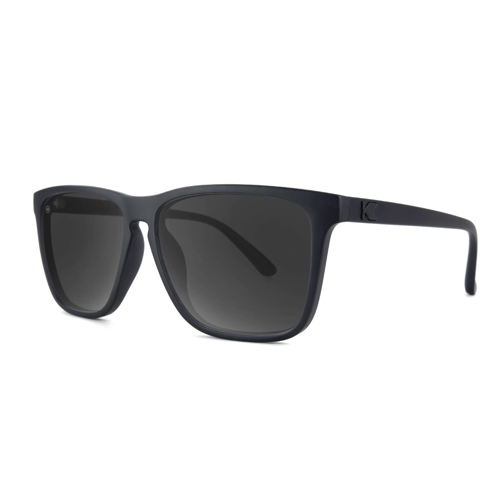 Black on Black Fast Lanes Sunglasses, Threequarter