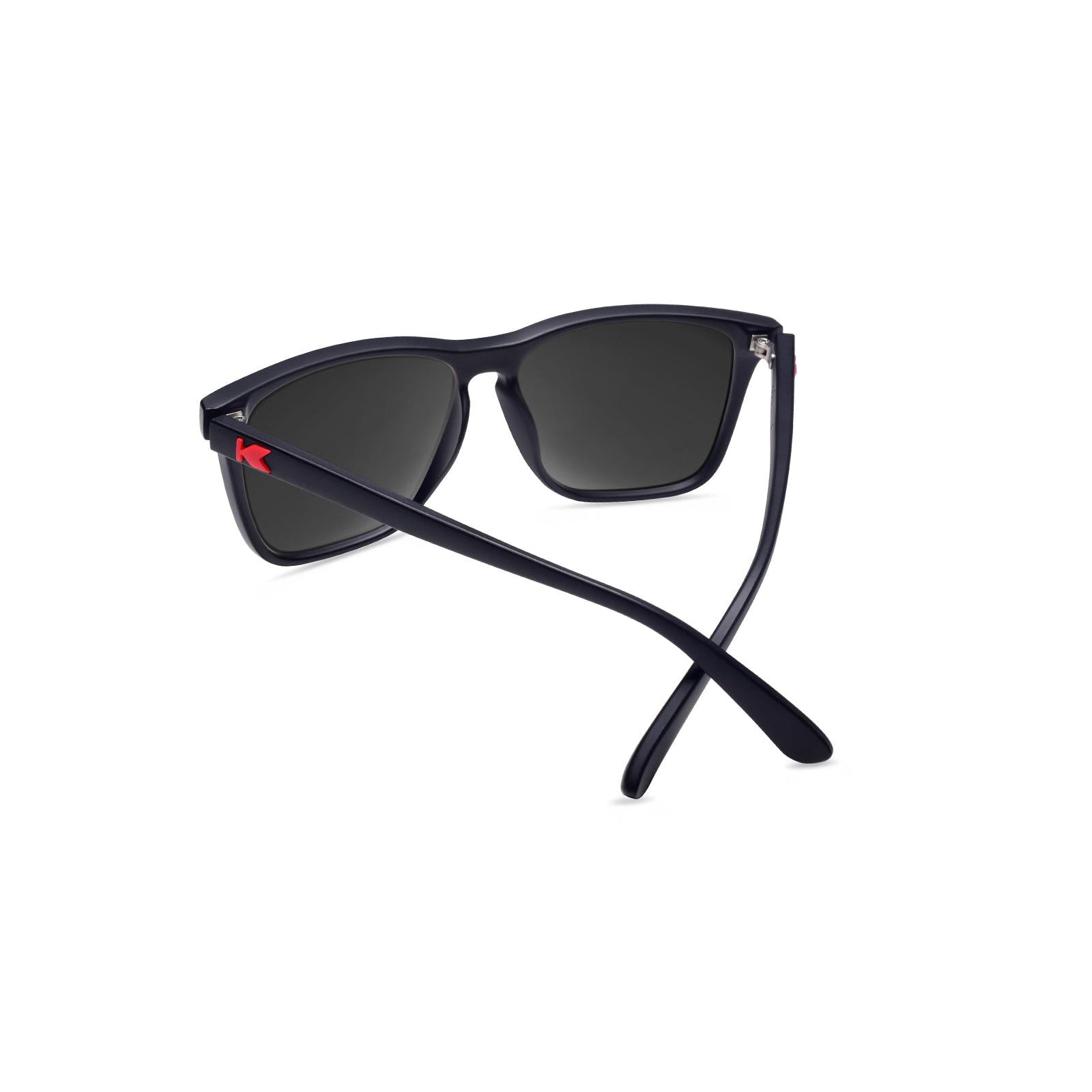 Matte Black / Red Sunset Fast Lanes Sunglasses, Back