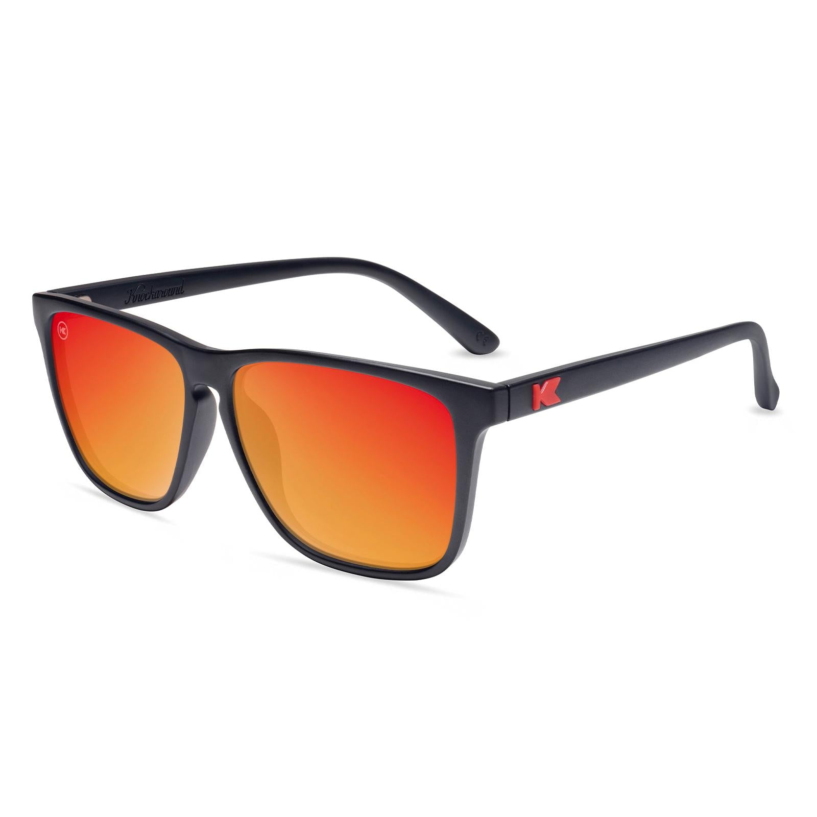 Matte Black / Red Sunset Fast Lanes Sunglasses, Flyover