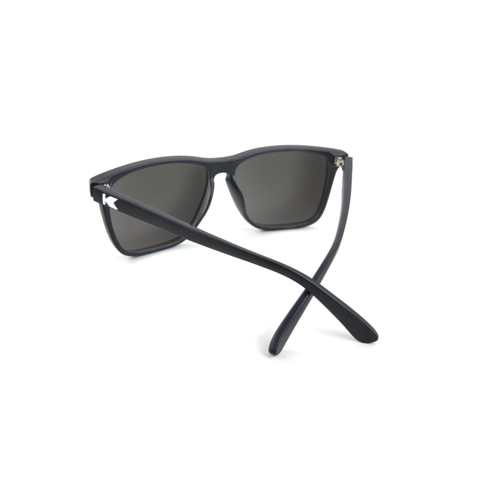 Knockaround Fast Lanes Black Frame with Sky Blue Lenses, Back