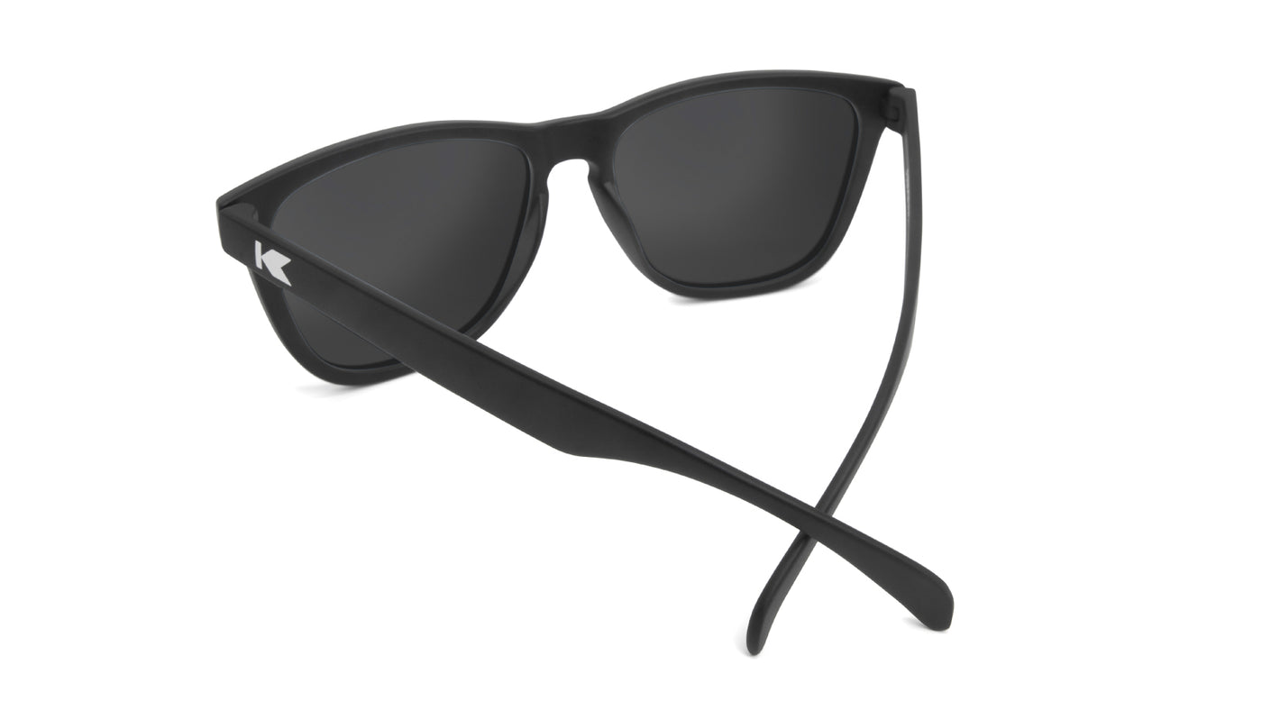 Sunglasses with Black Frame and Polarized Black Smoke Lenses, Back