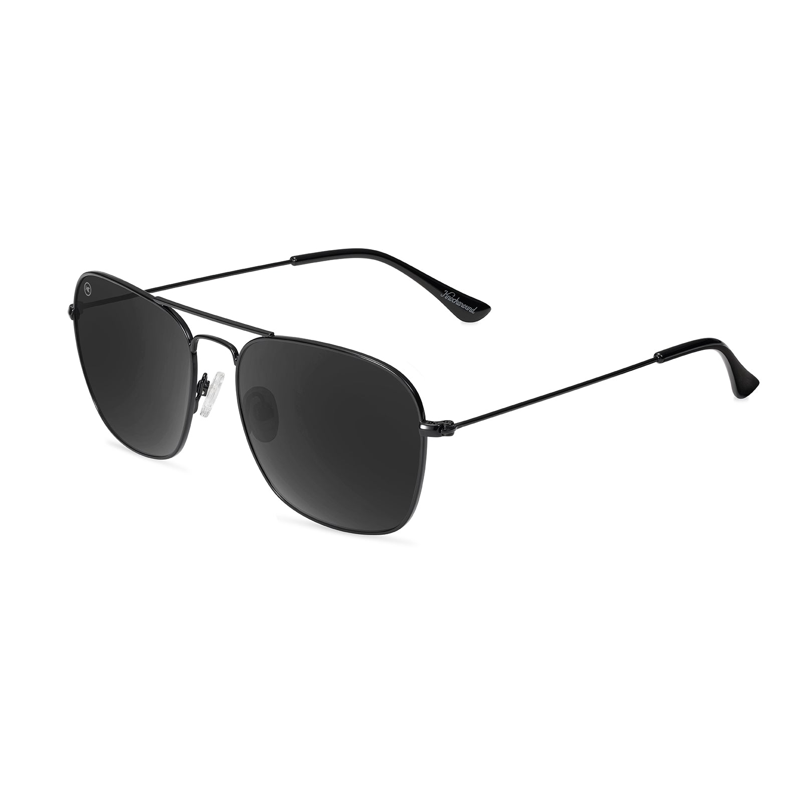 Aviator Retro Polarized Sunglasses w/ Metal Frame and Black 