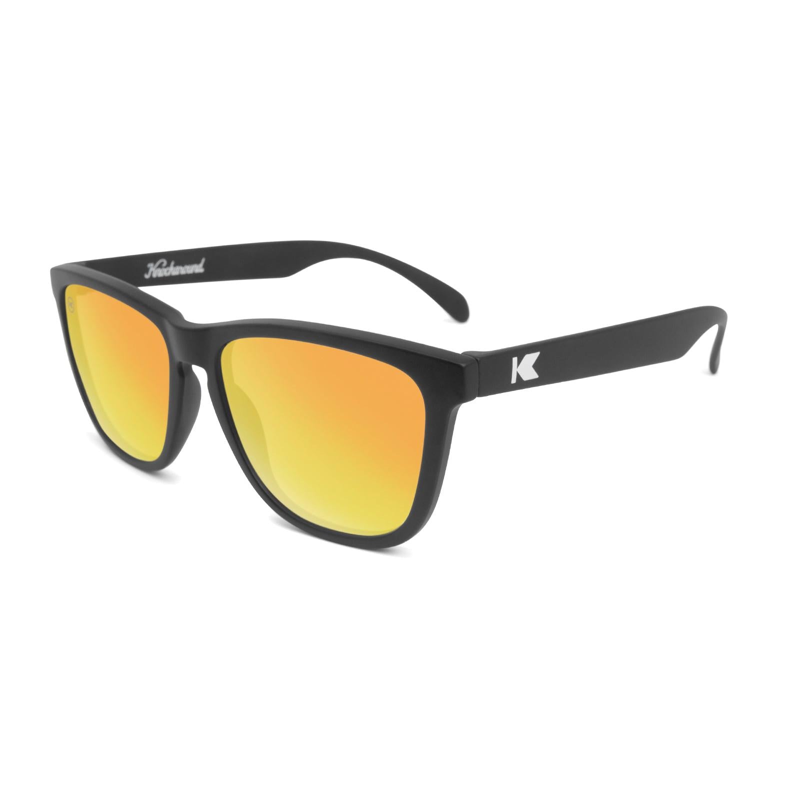 Sunglasses with Black Frame and Polarized Sunset Lenses, Flyover