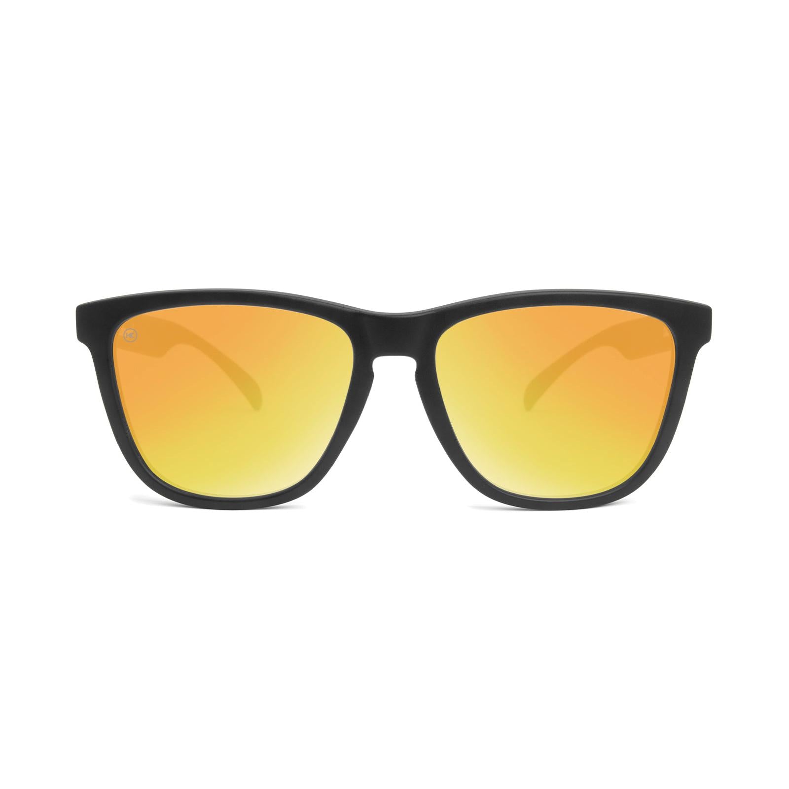 Sunglasses with Black Frame and Polarized Sunset Lenses, Front