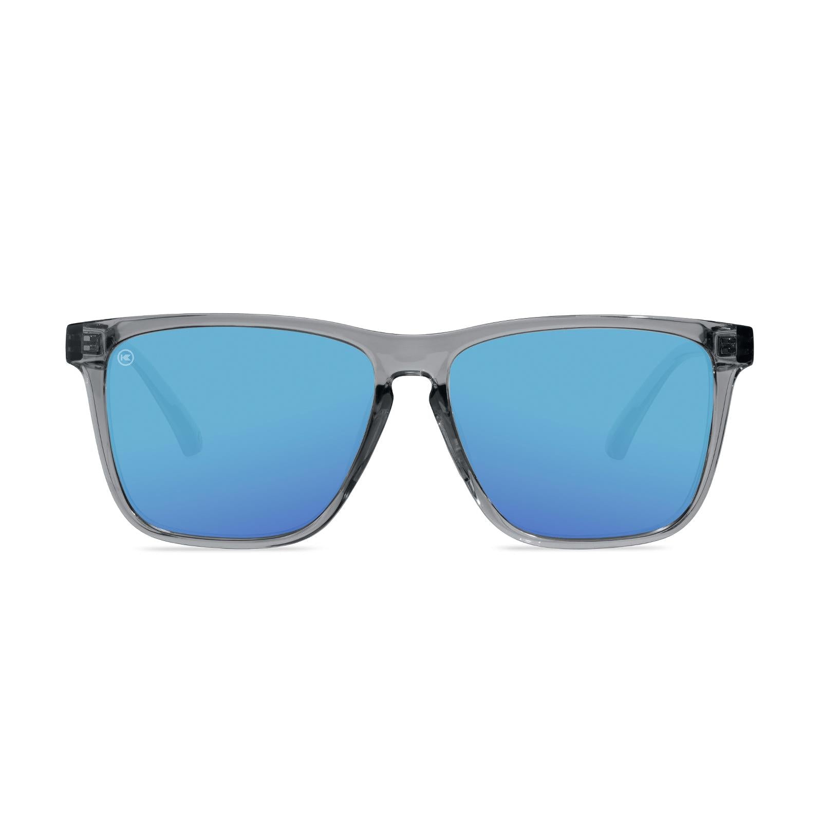 Clear Grey / Aqua Fast Lanes Sport Sunglasses, Front