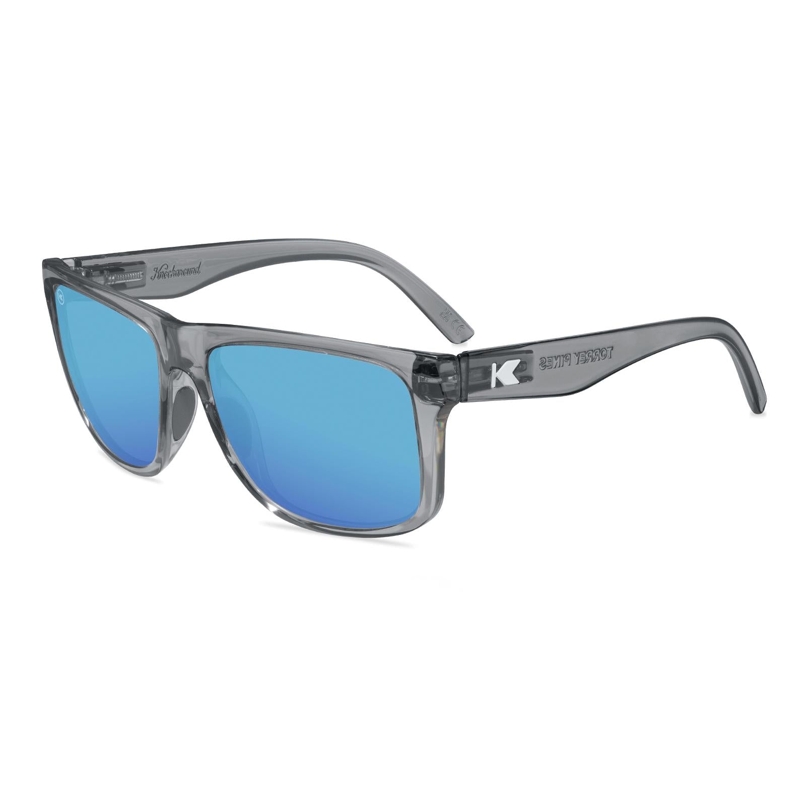 Clear Grey / Aqua Torrey Pines Sport Sunglasses, Flyover