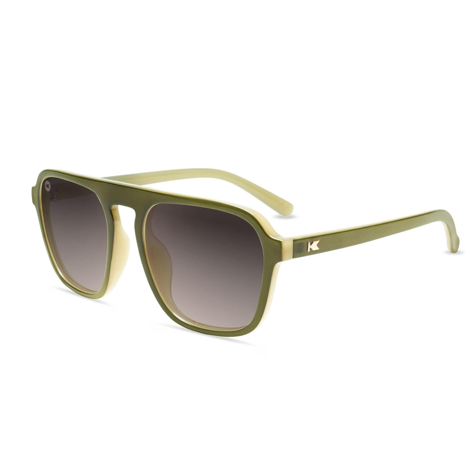 Sunglasses with Coastal Dunes Frames and Polarized Amber Gradient Lenses, Flyover