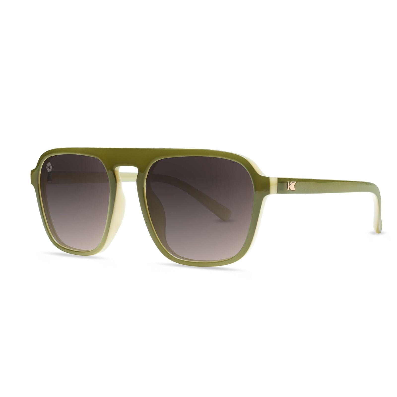 Sunglasses with Coastal Dunes Frames and Polarized Amber Gradient Lenses, Threequarter
