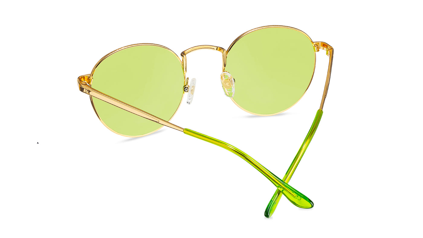 Love & Haights Sunglasses with Gold Frames and Polarized Yellow Lenses, Back