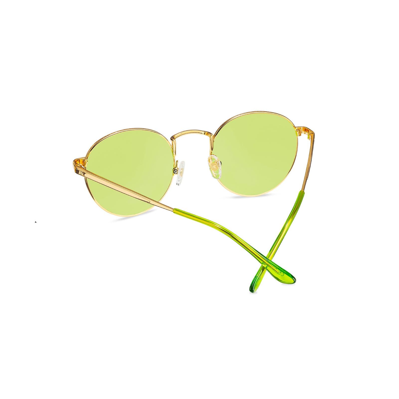 Love & Haights Sunglasses with Gold Frames and Polarized Yellow Lenses, Back