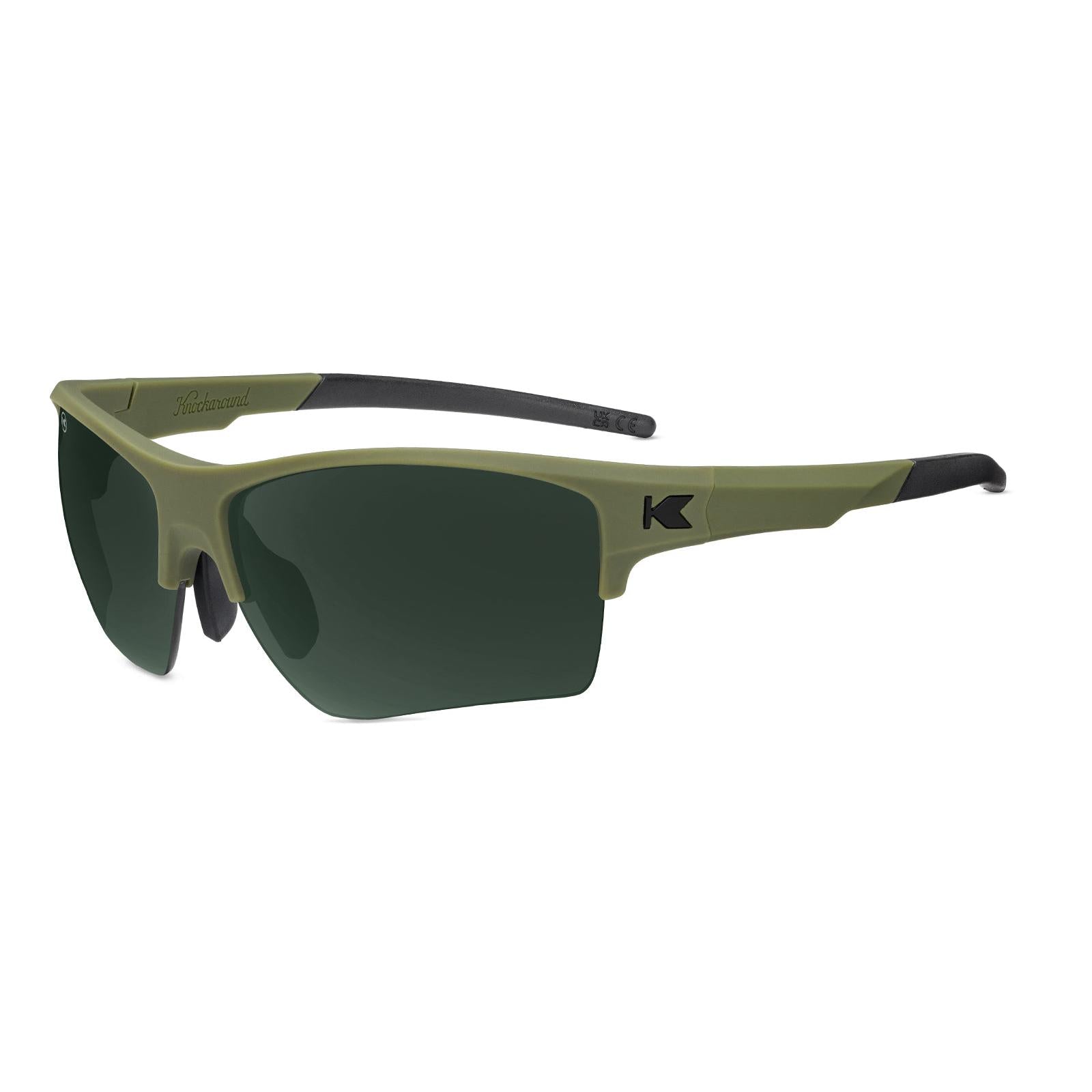Sunglasses with Matte Green Frame and Green Lenses