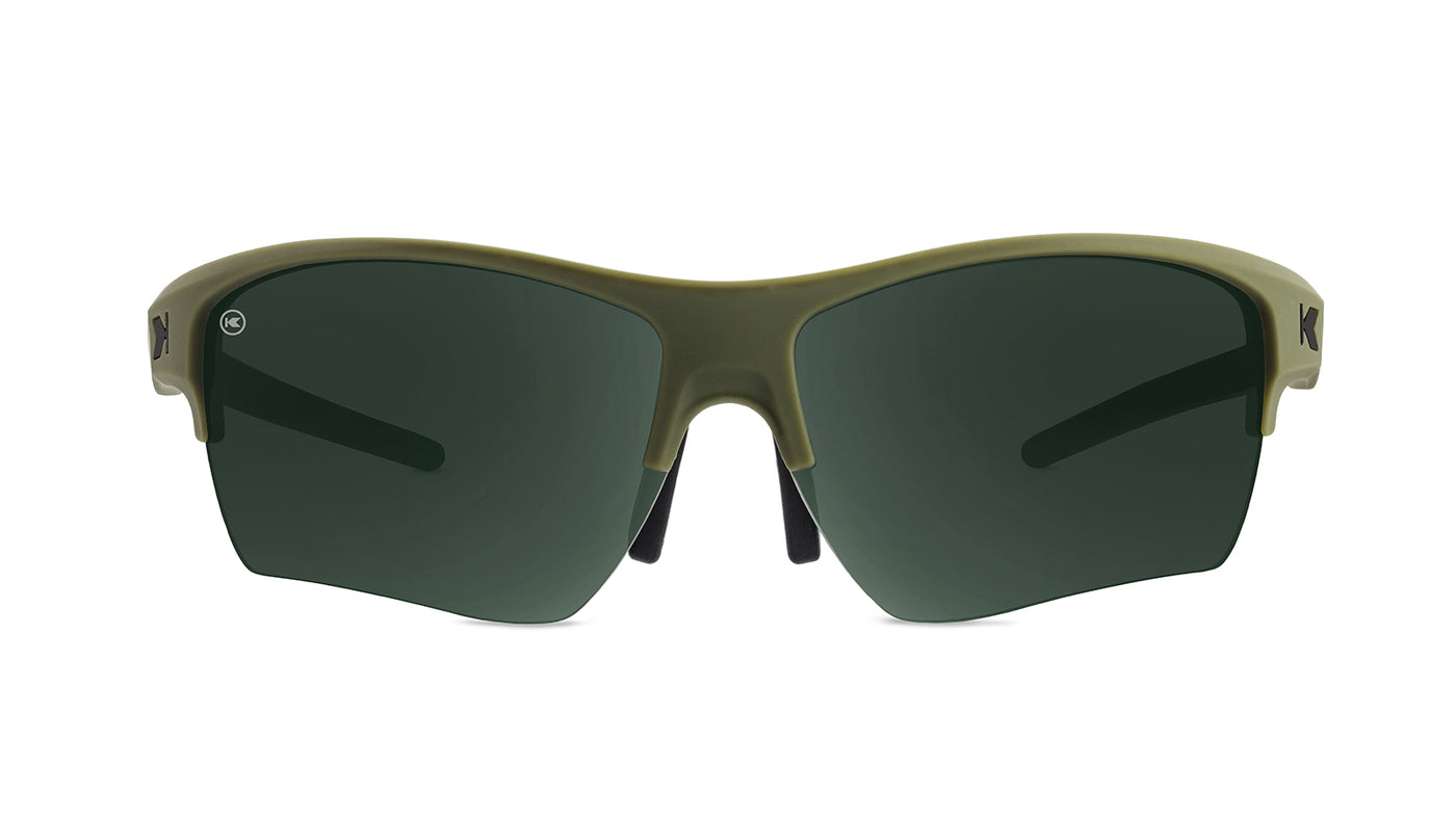Sunglasses with Matte Green Frame and Green Lenses