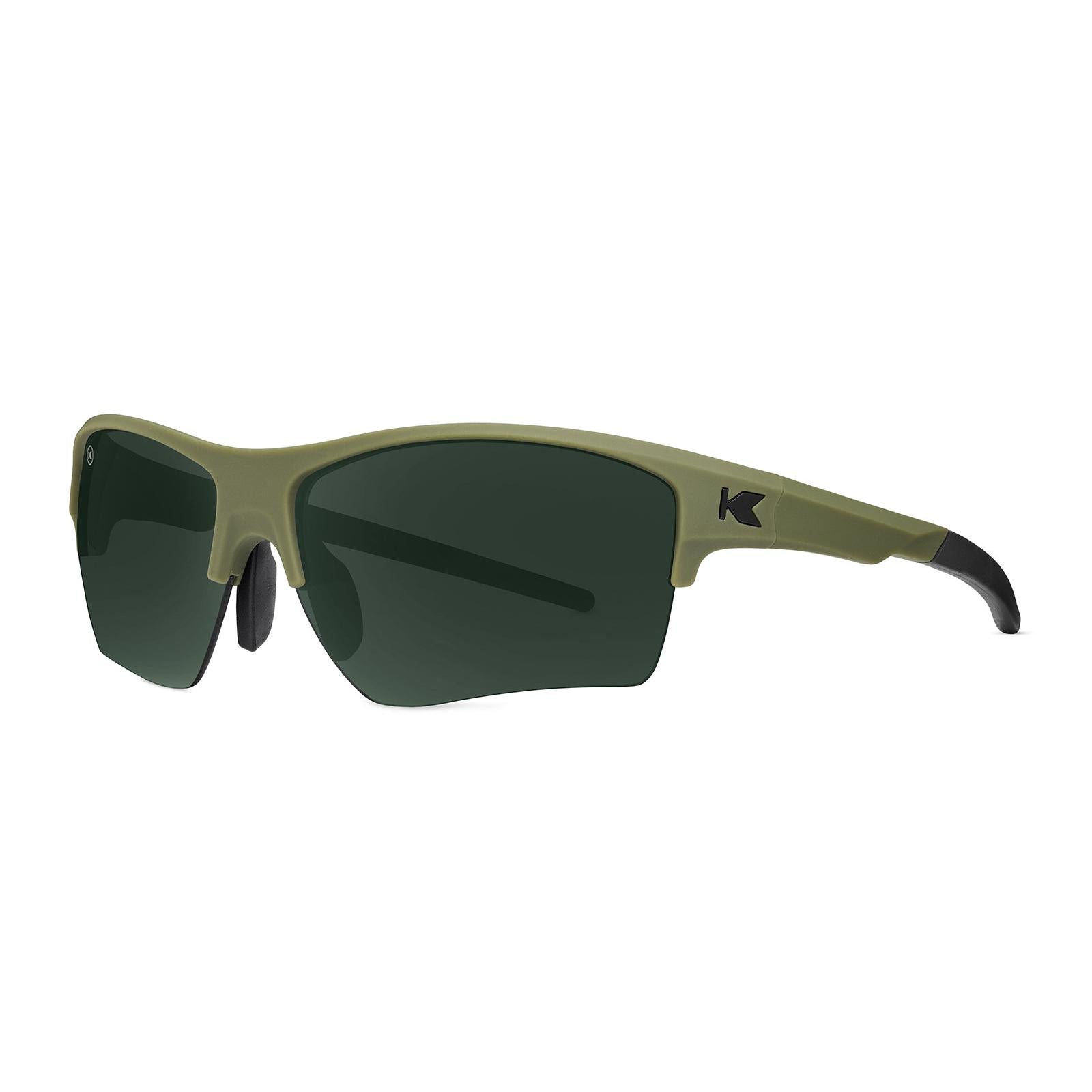 Sunglasses with Matte Green Frame and Green Lenses