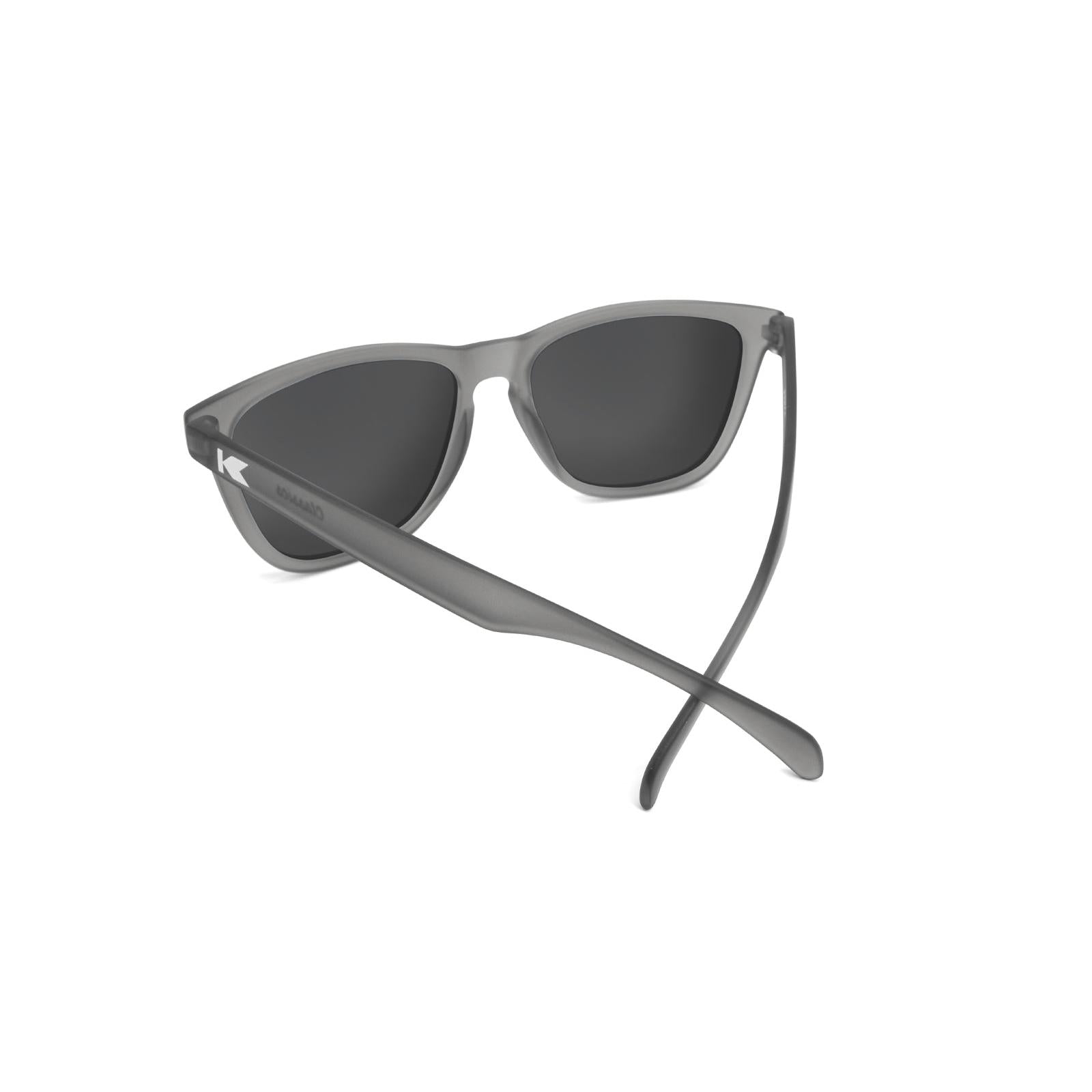 Sunglasses with Frosted Grey Frame and Polarized Red Sunset Lenses, Back