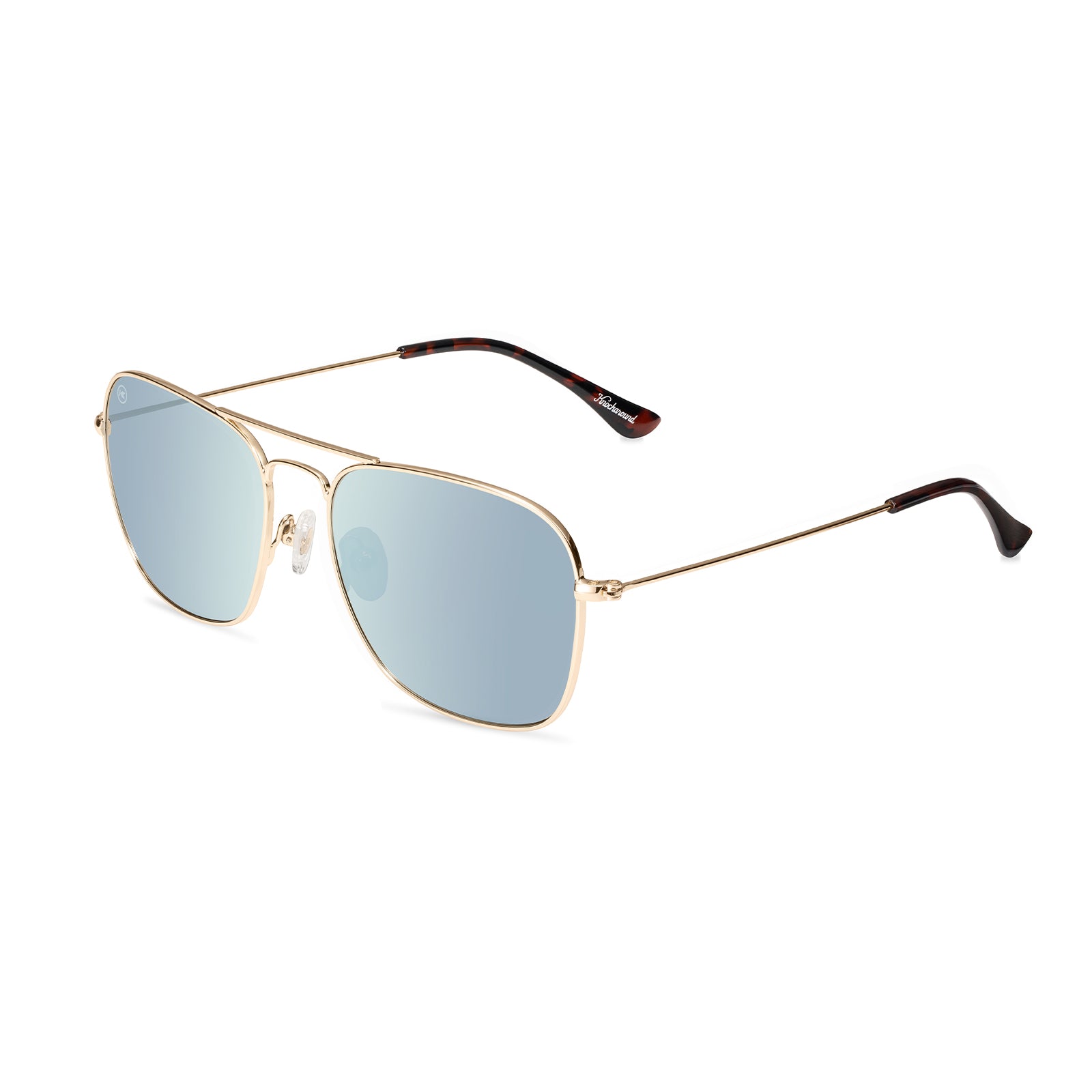 Authentic RayBan gold rim, blue shade women’s aviators w/ case and wipe cloth RAY-BAN ITALY RB3025 55[]14 BLUE MIRROR OLIVE TONE MATTE  main image 2