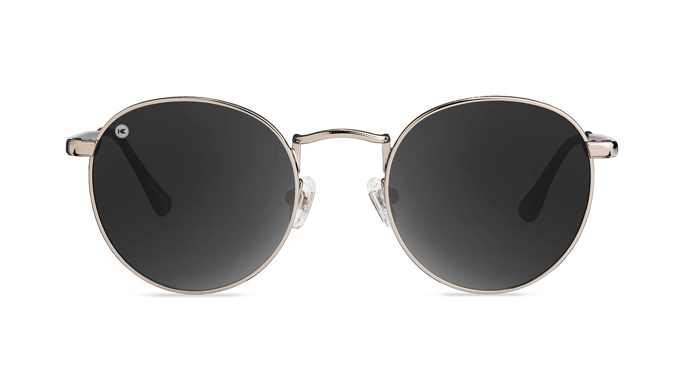 Love & Haights Sunglasses with Black Frames and Polarized Black Lenses, Front