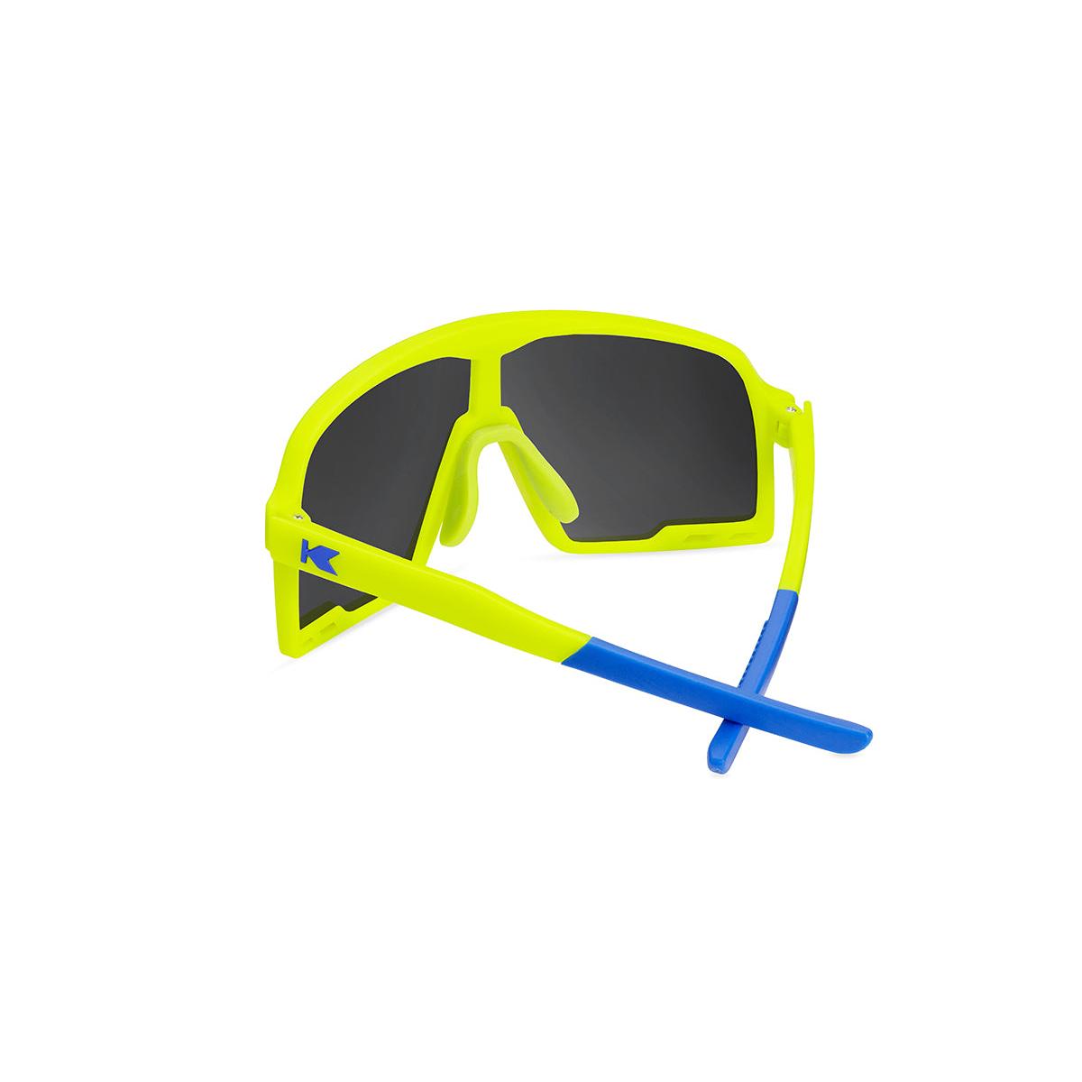 Kids Sport Sunglasses with Neon Yellow Frames and Yellow Lenses, Back