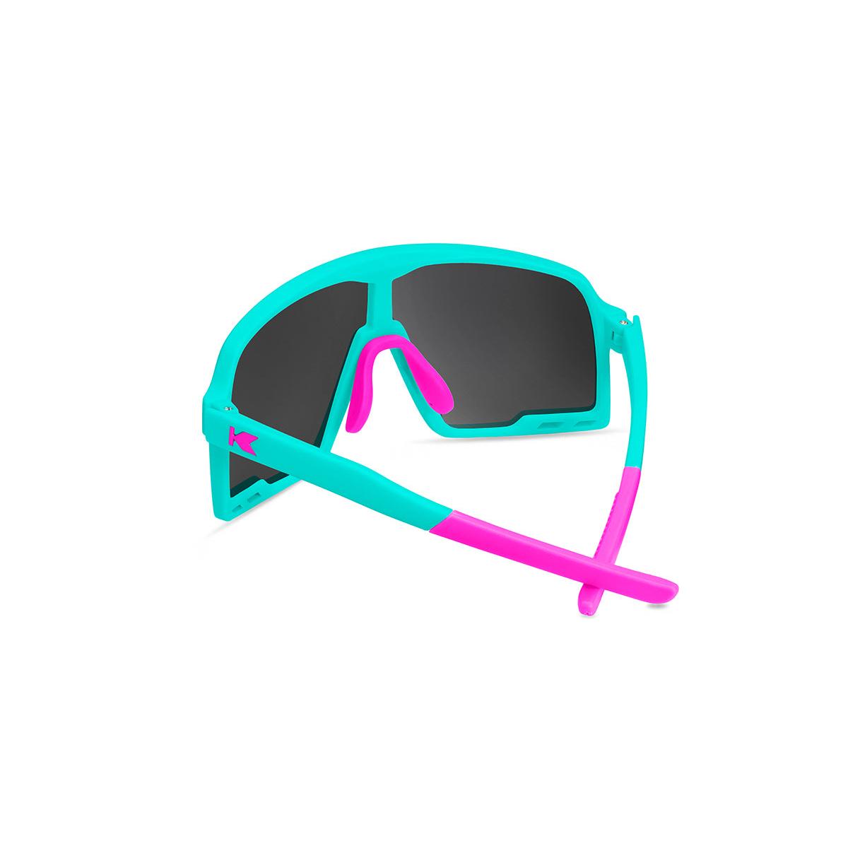 Kids Sport Sunglasses with Sky Blue Frames and Yellow Lenses, Back