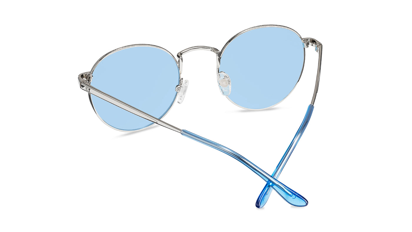 Love & Haights Sunglasses with Silver Frames and Polarized Blue Lenses, Back