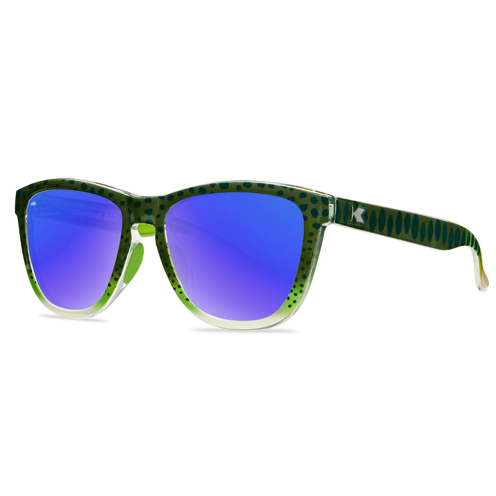 Largemouth Bass Premiums Sport Sunglasses, Threequarter