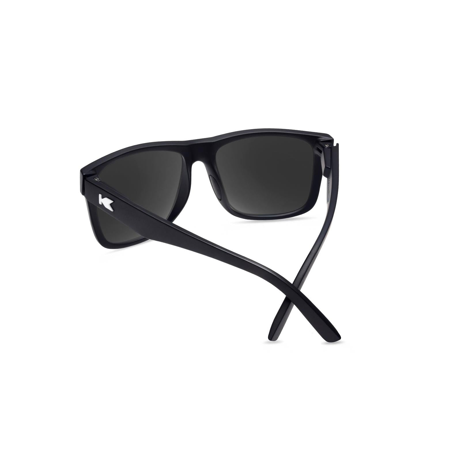 Sunglasses with Black Frames and Blue Color Enhancing Lenses, Back