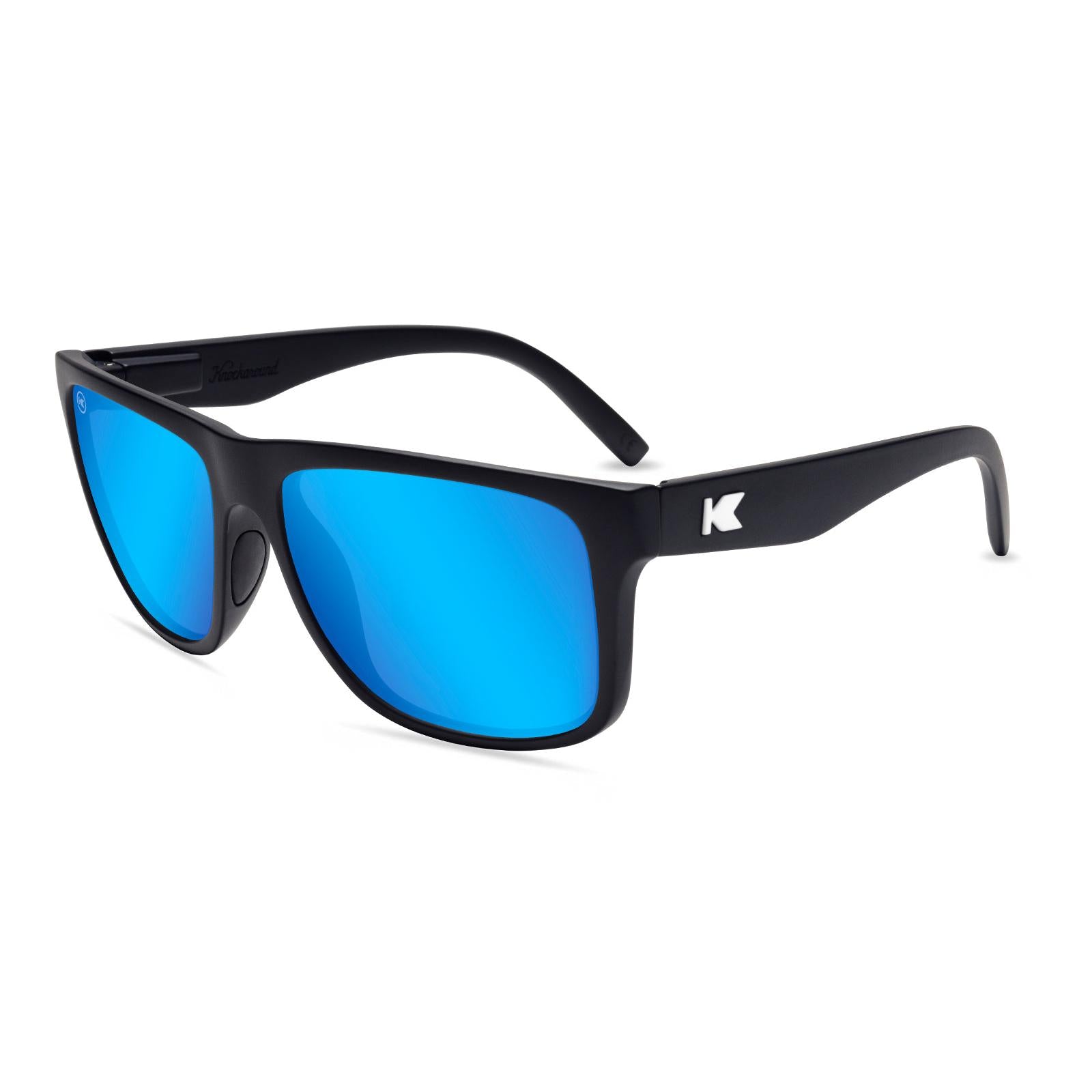 Sunglasses with Black Frames and Blue Color Enhancing Lenses