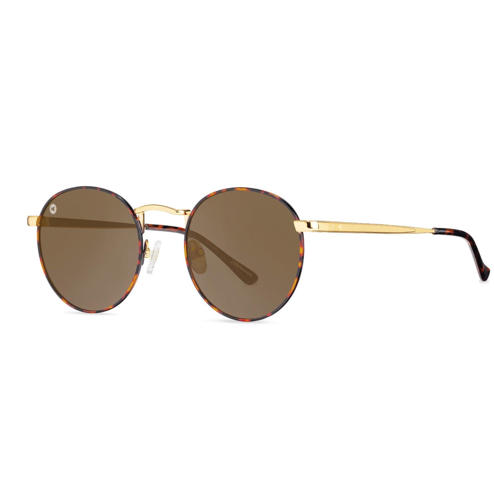 Love & Haights Sunglasses with Multicolor Frames and Polarized Amber Lenses, Threequarter