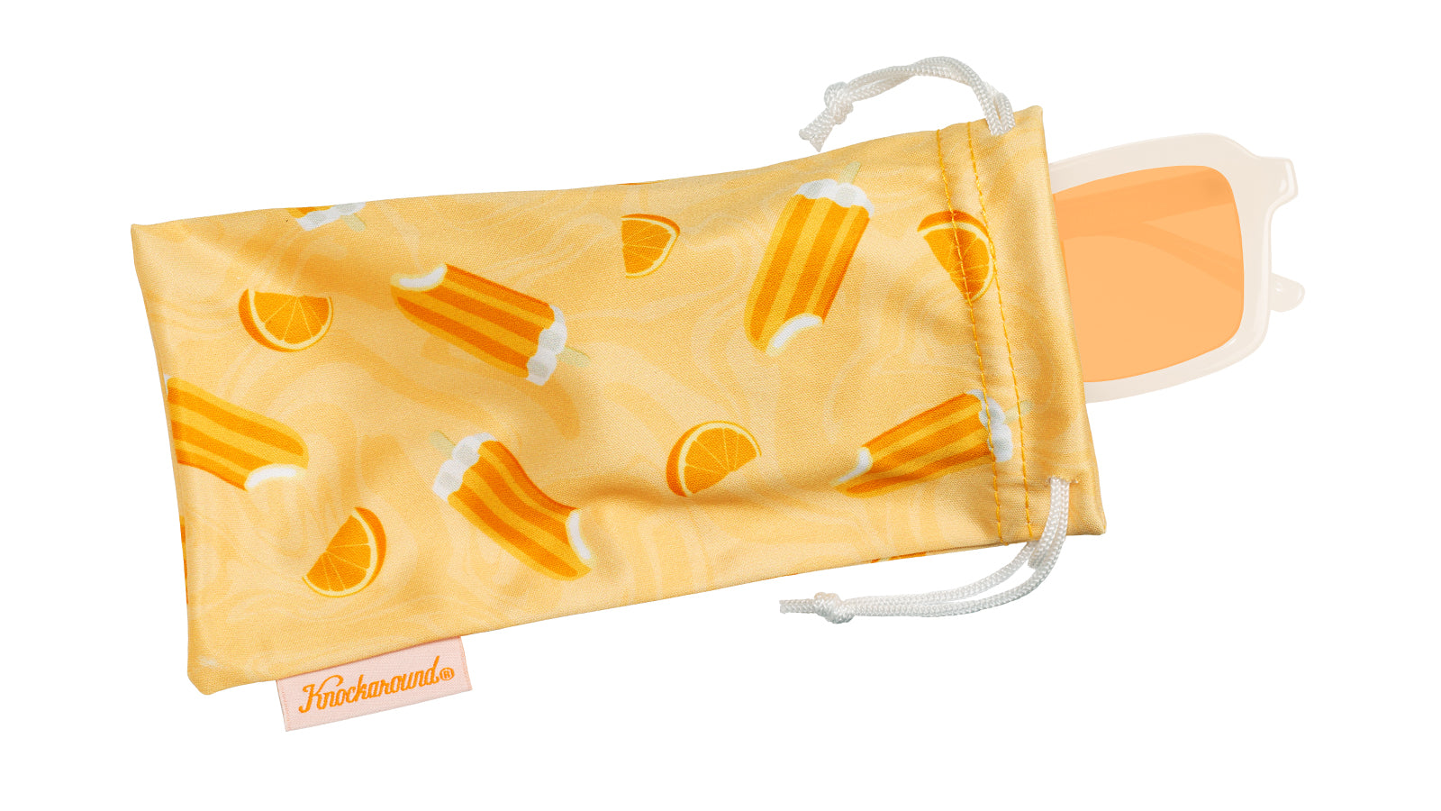 Orange Dreamsicle Panoramas Sunglasses, Pouch