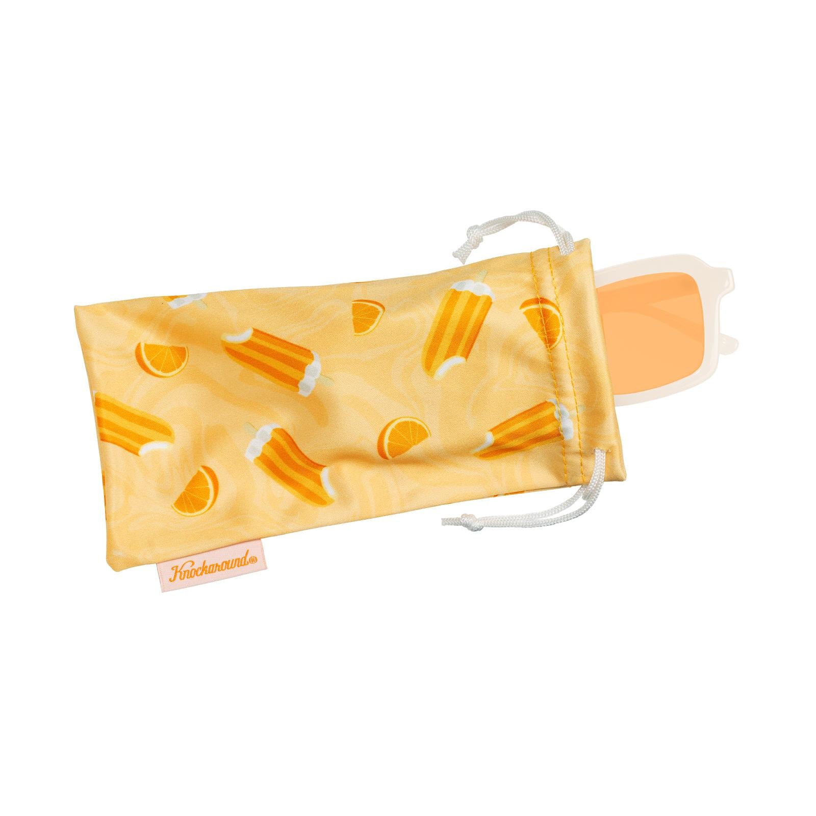 Orange Dreamsicle Panoramas Sunglasses, Pouch