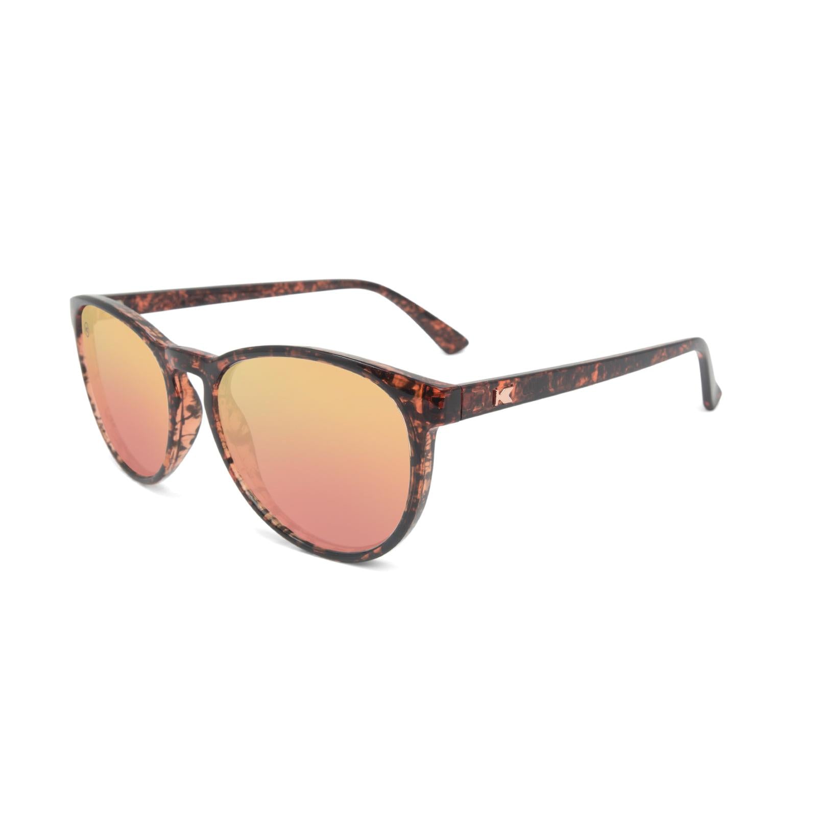 Sunglasses with MBrown Frames and Polarized Pink Lenses, Flyover