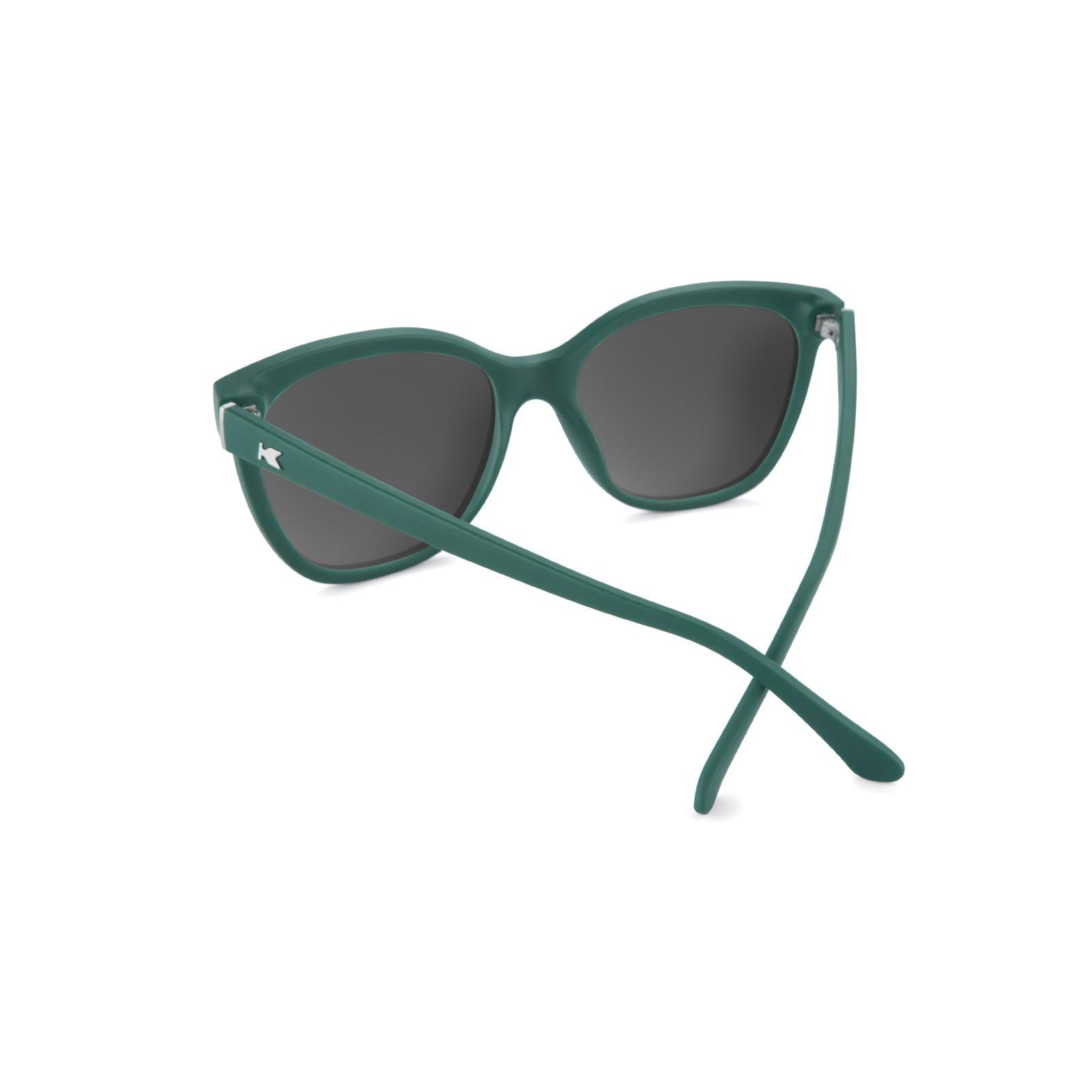 Sunglasses with Green Frames and Polarized Green Lenses, Back