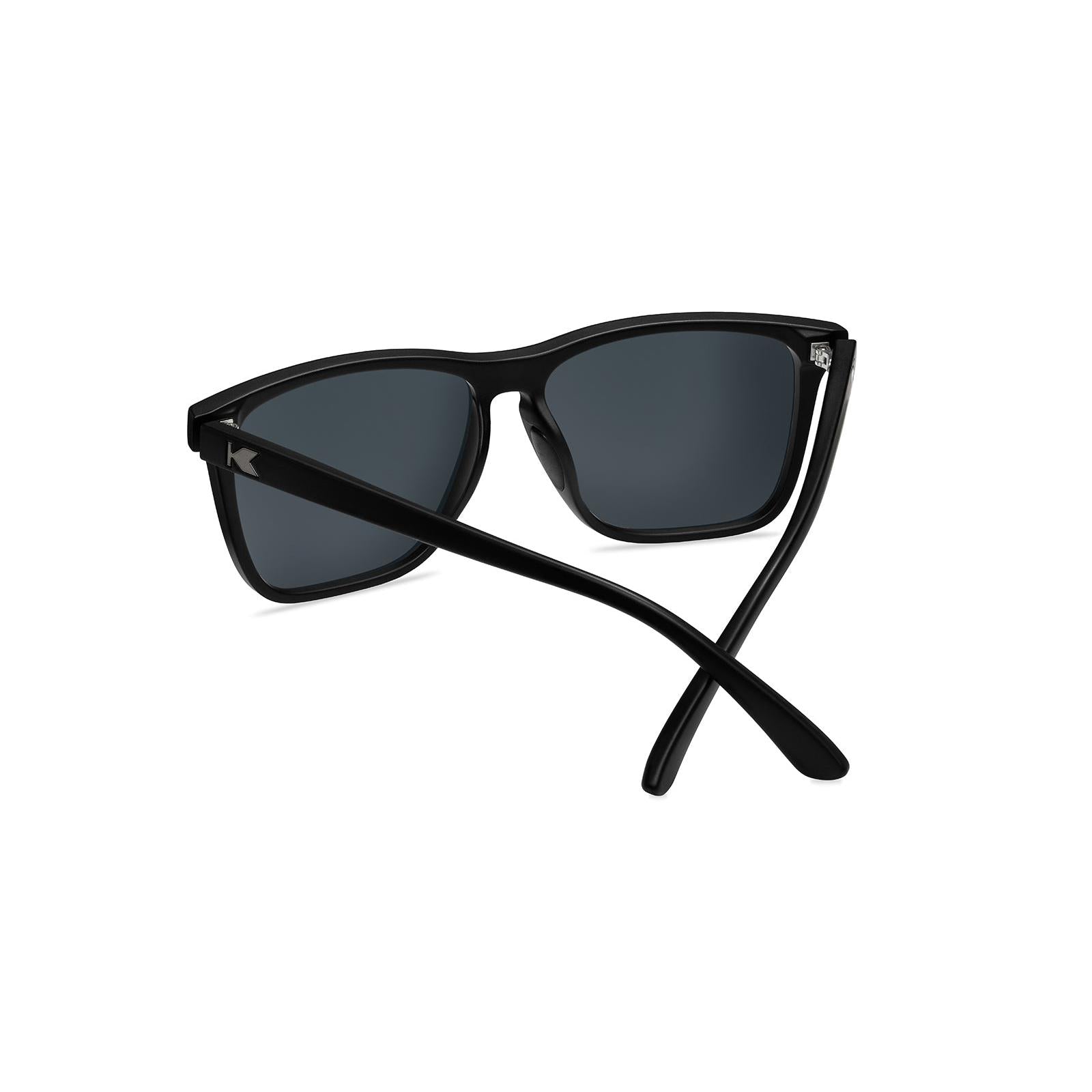 Rainbow on Black Fast Lanes Sport Sunglasses, Back