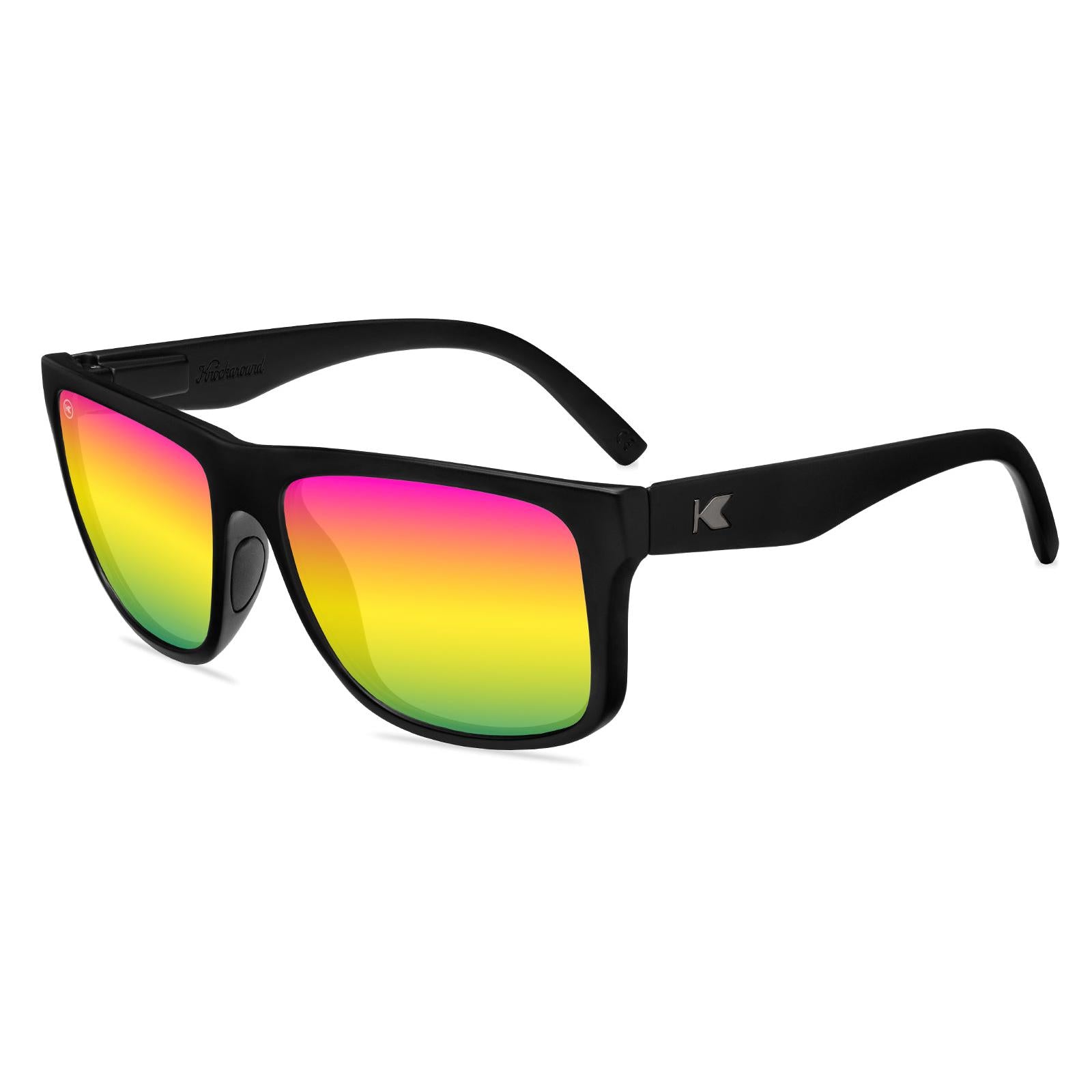 Rainbow on Black Torrey Pines Sport Sunglasses, Flyover