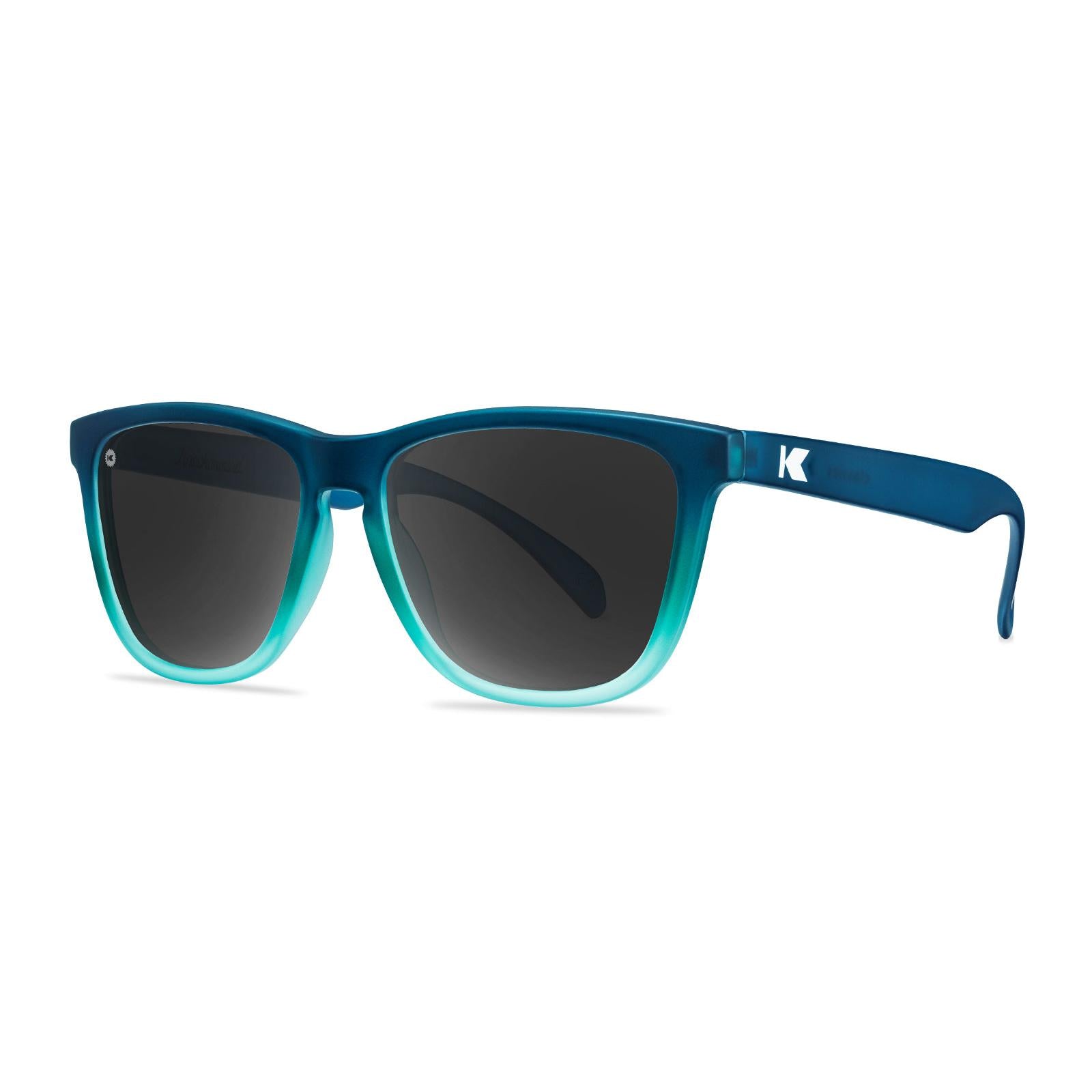 Blue Sunglasses with Polarized Black Smoke Lenses
