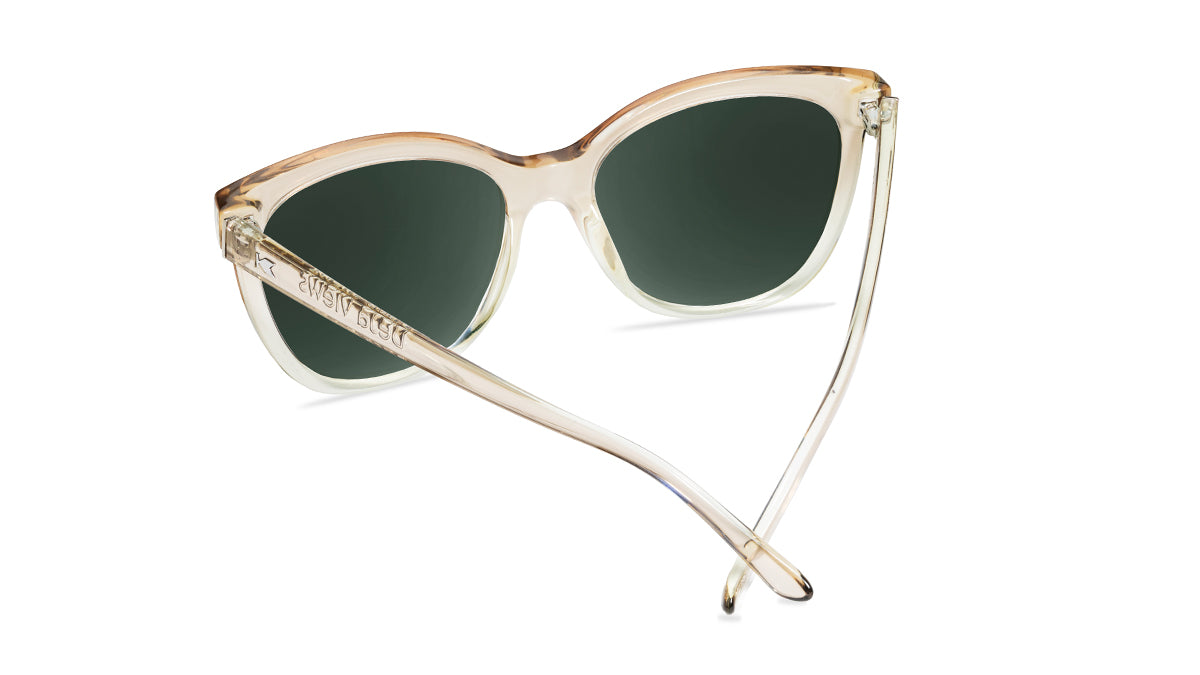 Sunglasses with Sandbar Frames and Polarized Aviator Green Lenses, Back