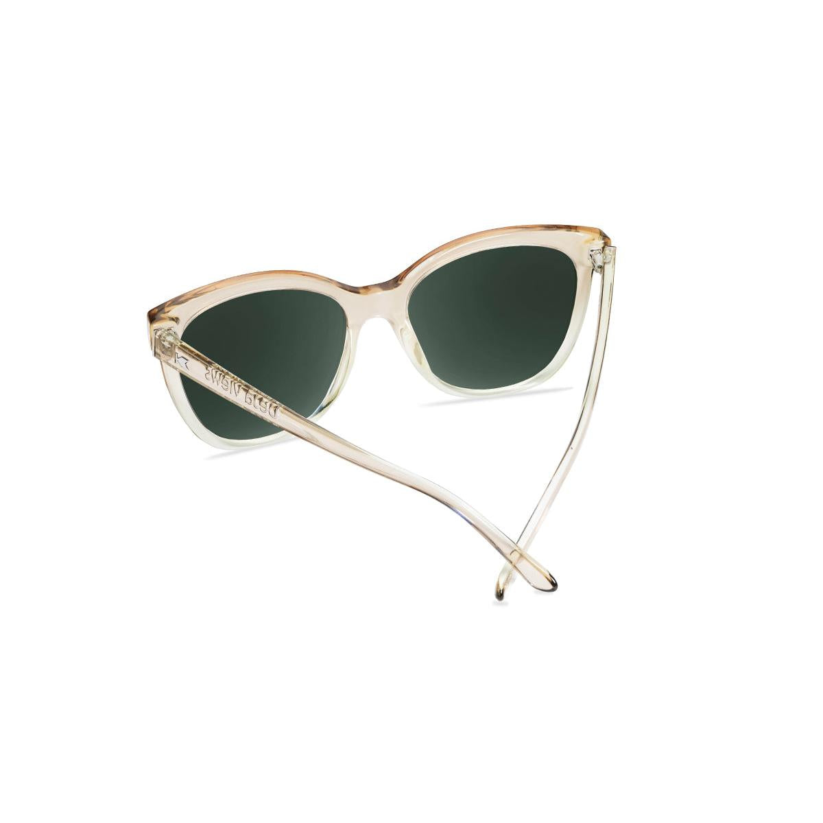 Sunglasses with Sandbar Frames and Polarized Aviator Green Lenses, Back