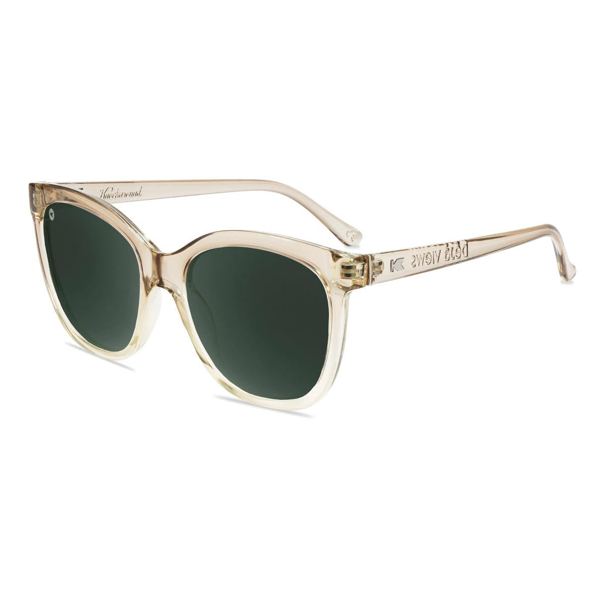 Sunglasses with Sandbar Frames and Polarized Aviator Green Lenses, Flyover