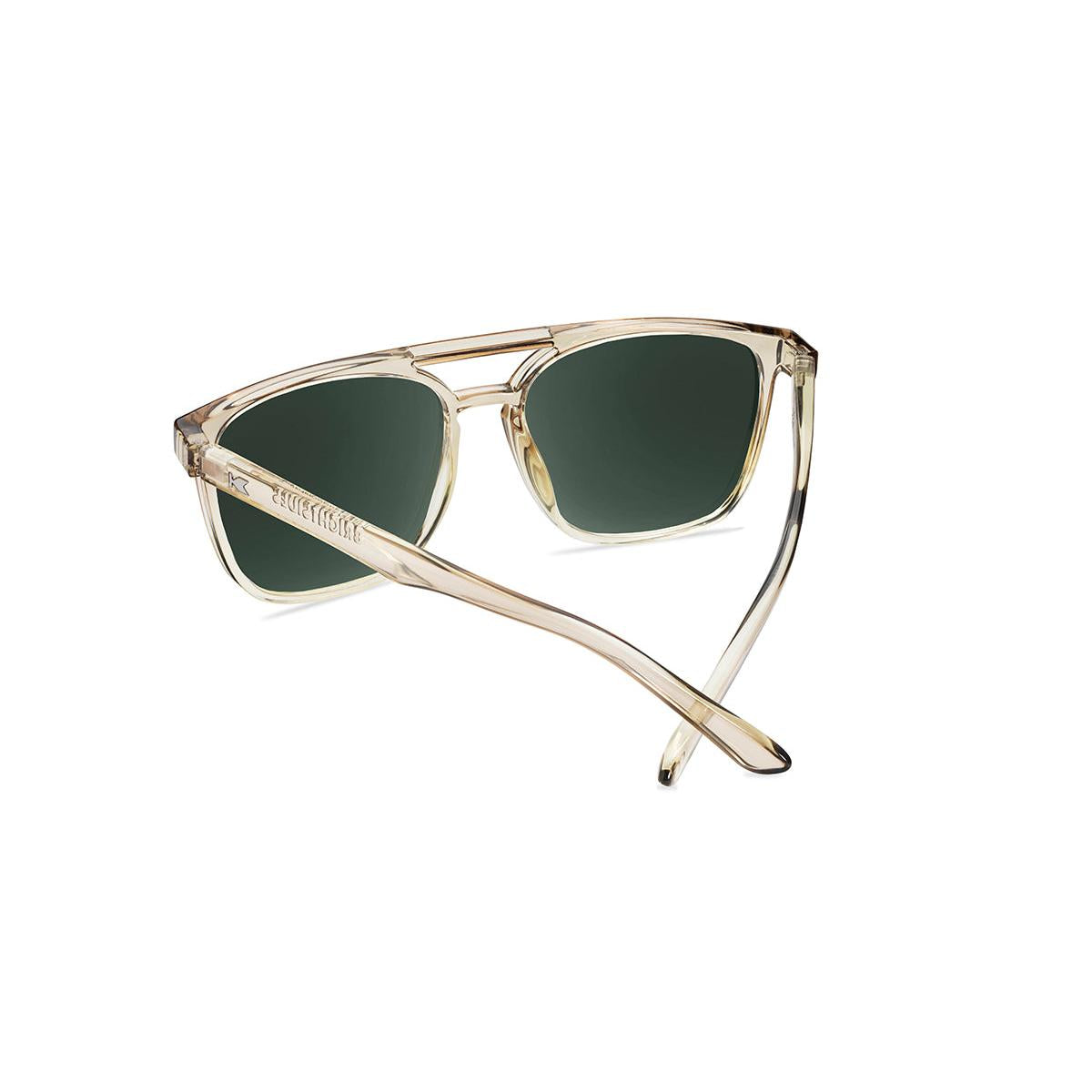 Sunglasses with San Dune Frames and Polarized Green Lenses, Back