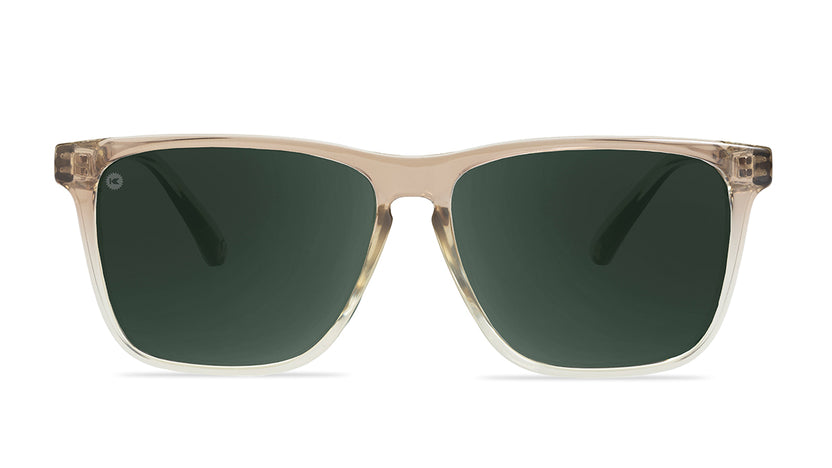 Sunglasses with San Dune Frames and Polarized Green Lenses, Front