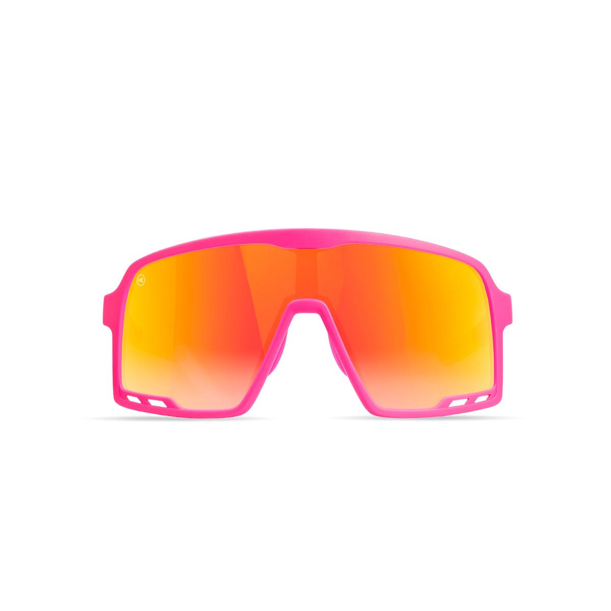 Kids Sunglasses with Hot Pink Frames and Red Sunset Lenses, Front