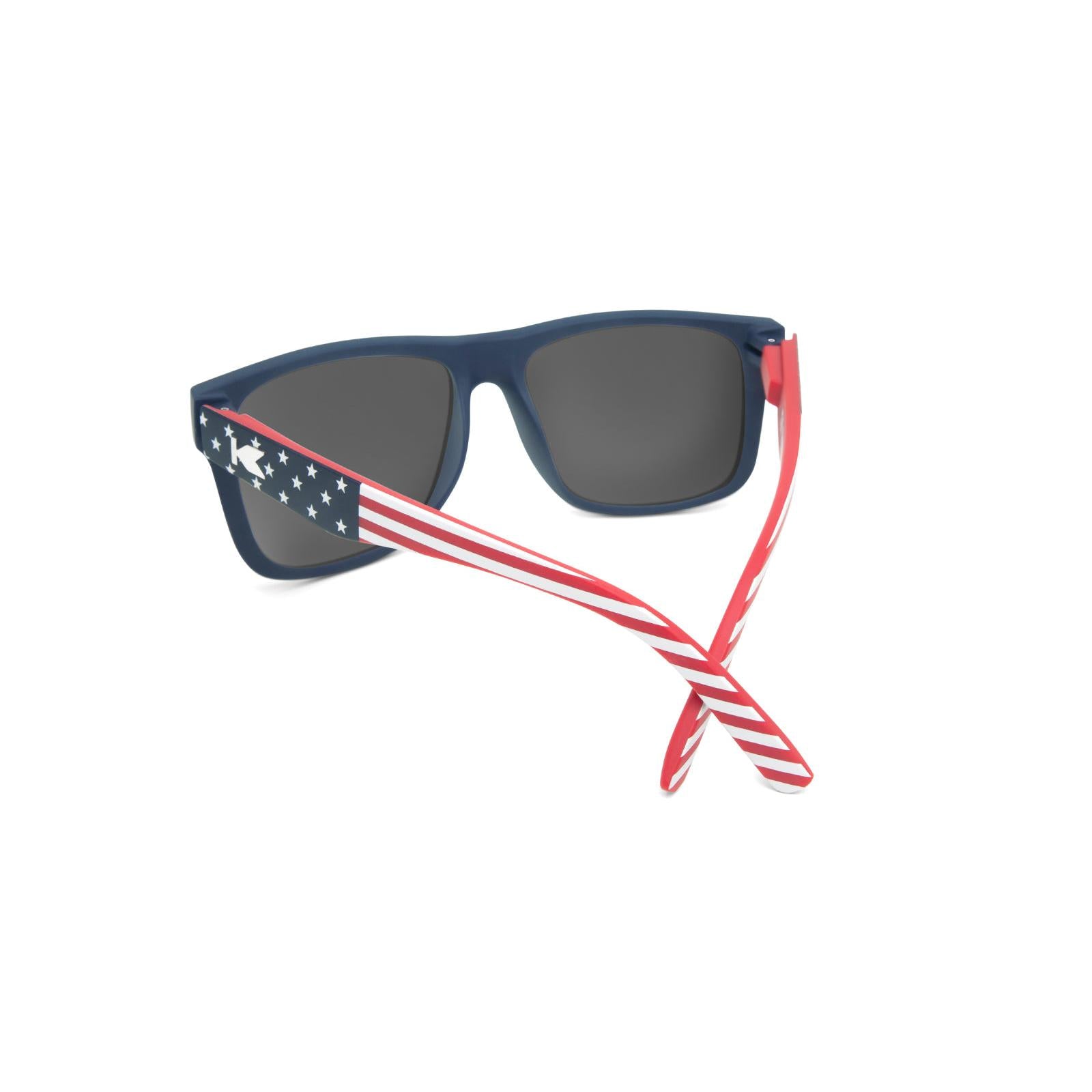 Sunglasses with Star Spangled frames and Polarized Blue Moonshine Lenses, Back