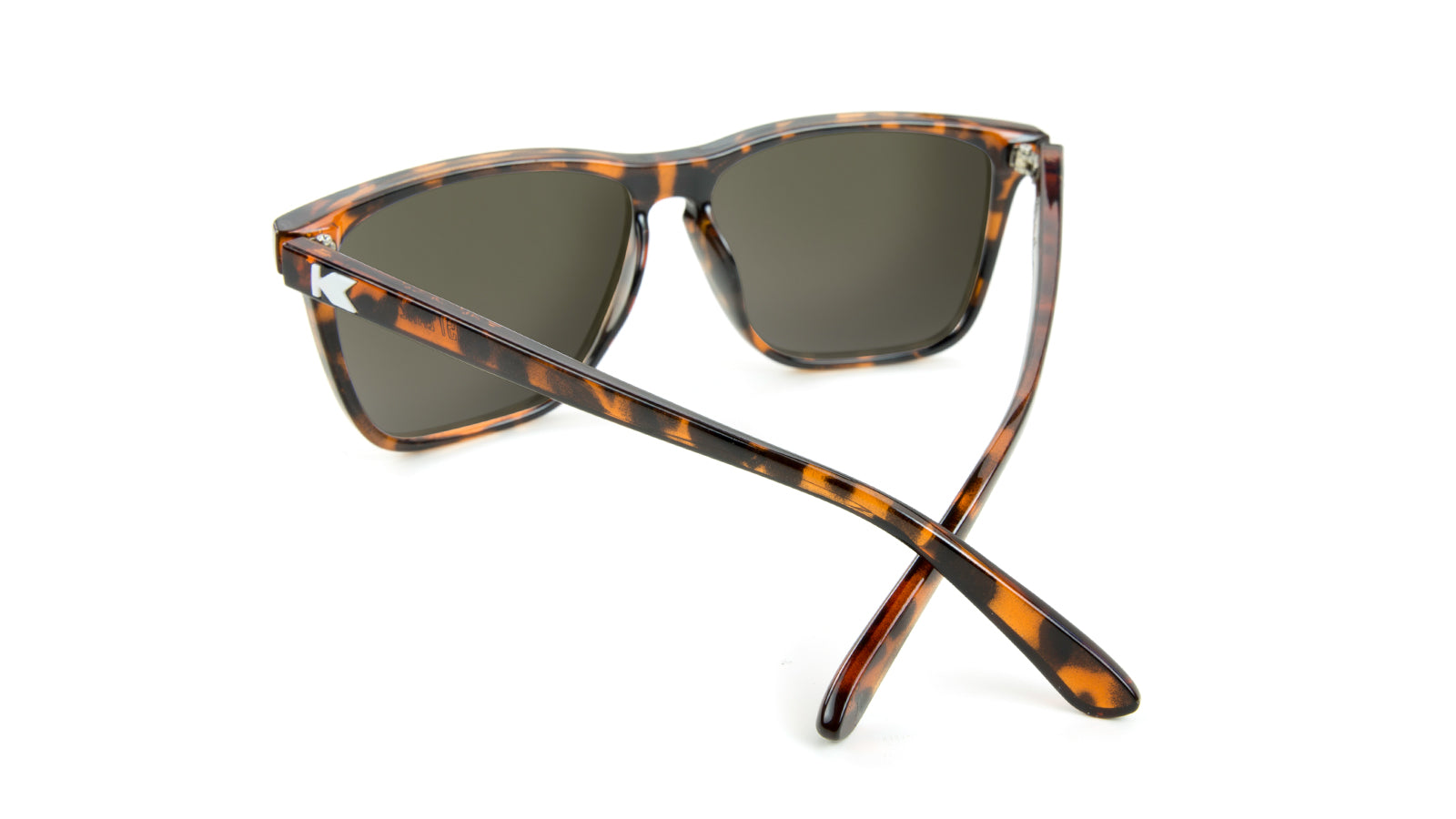 Glossy Tortoise Shell / Amber Fast Lanes Sunglasses, Back