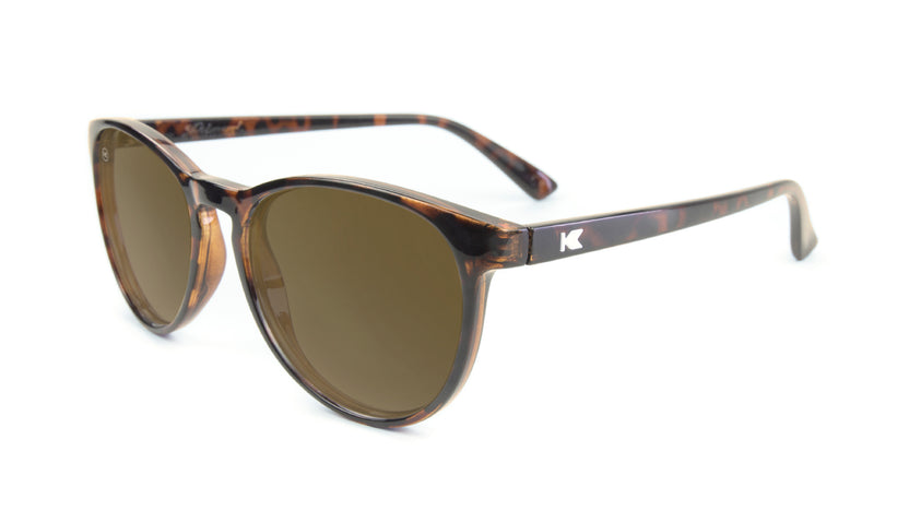 Mai Tais Sunglasses with Glossy Tortoise Shell and Brown Amber Lenses, Flyover