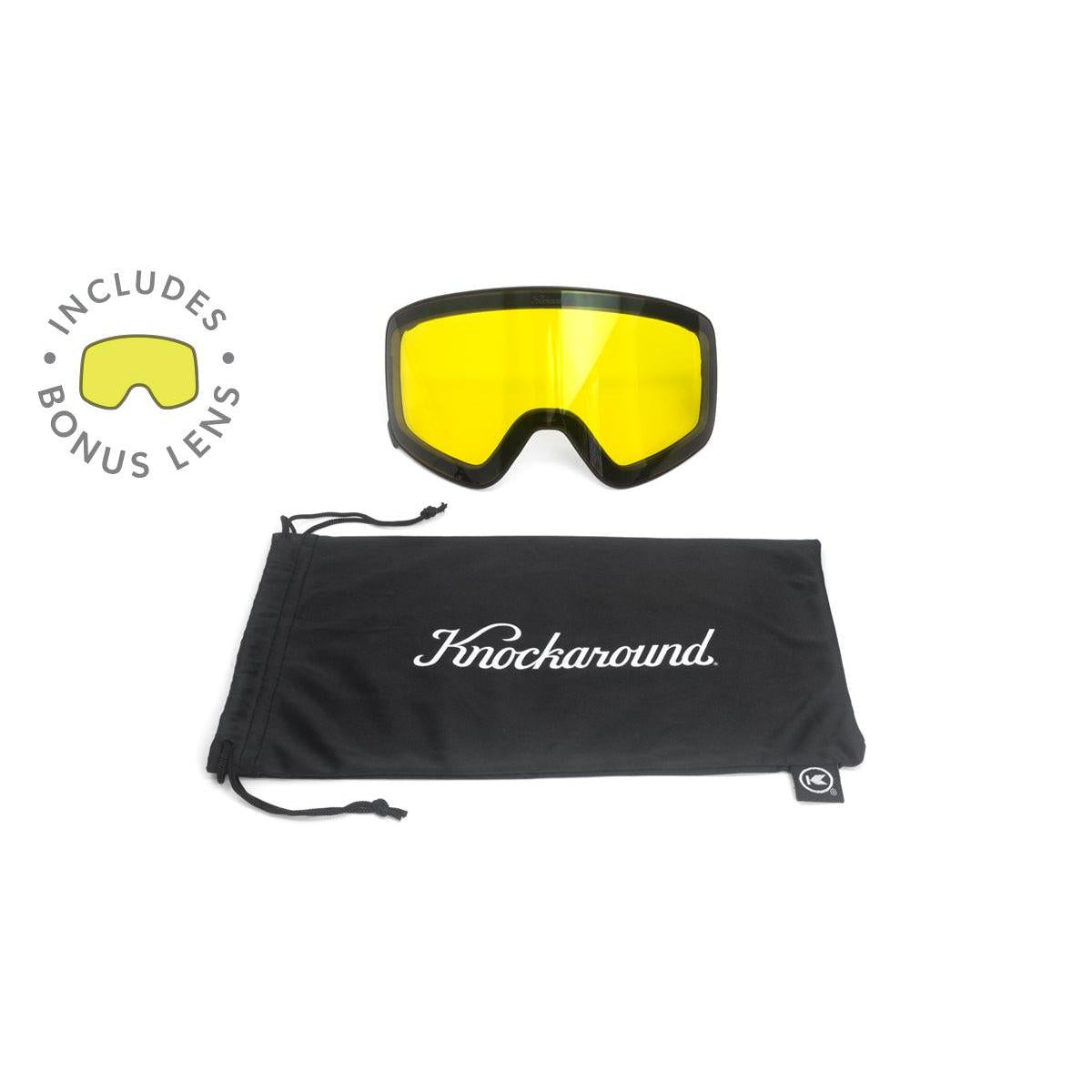 Knockaround Snow Goggles, Green Machine, Bonus Lens