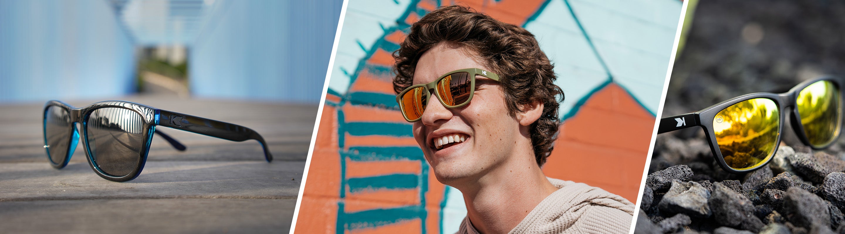 Men wearing Premiums Coyote Calls Sunglasses and, Lifestyle Photo of Premiums Black Ocean Sunglasses