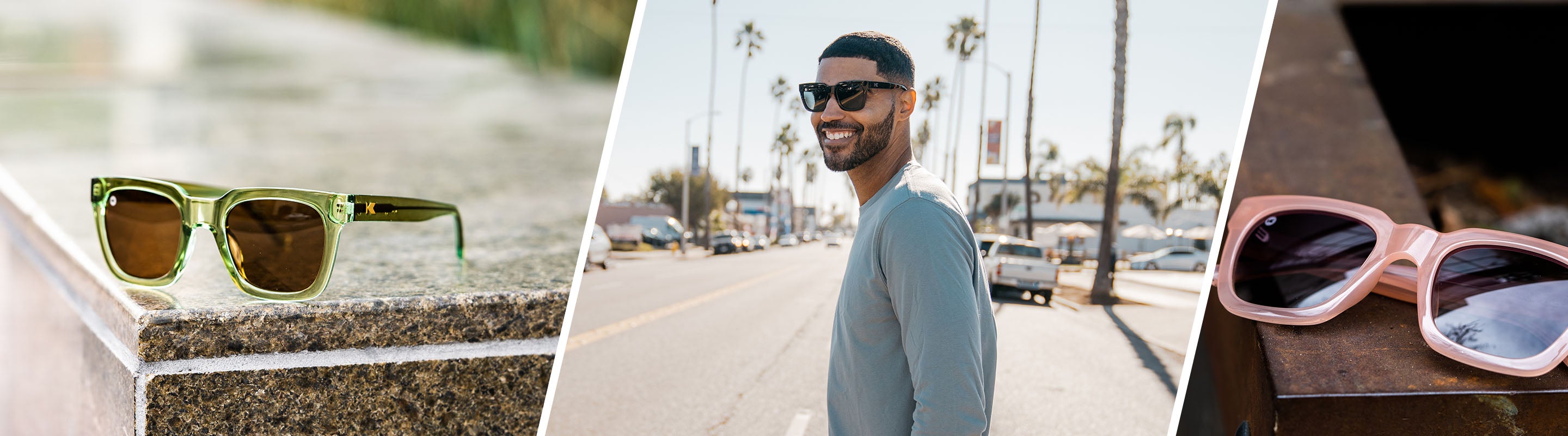 Unisex Sunglasses: Lifestyle photo of Songbirds Sunglasses, Men wearing Songbirds Sunglasses