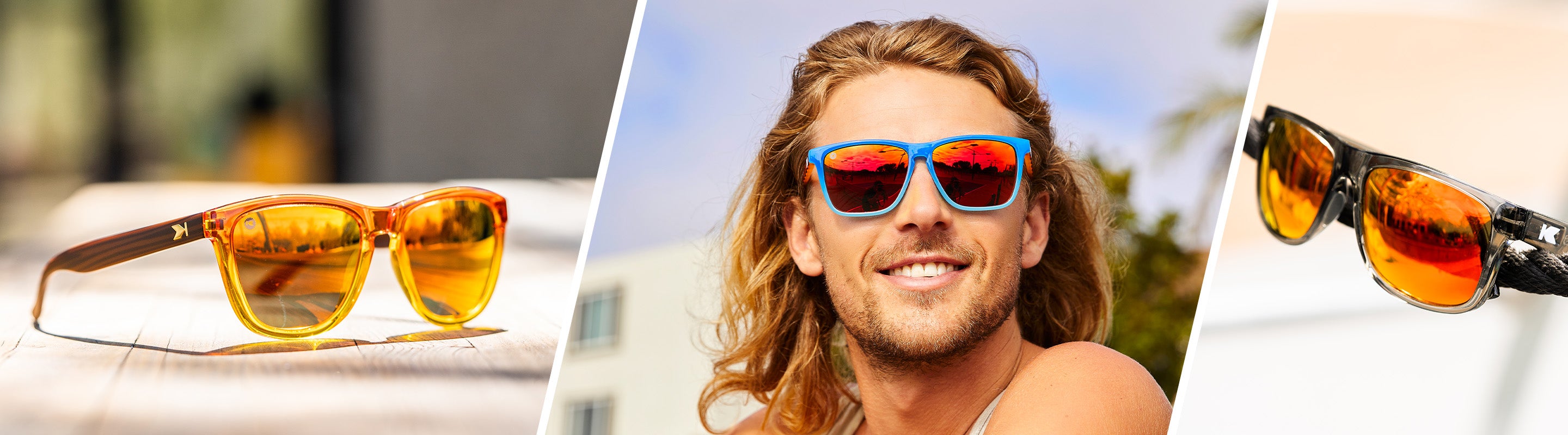 Men Wearing Classics Terrasail Sunglasses, and Lifestyle Photo of Knockaround Sunglasses